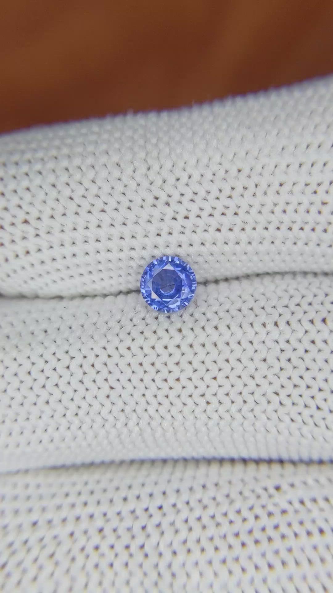 0.53 Ct. Blue Sapphire from Ceylon (Sri Lanka) Size Video