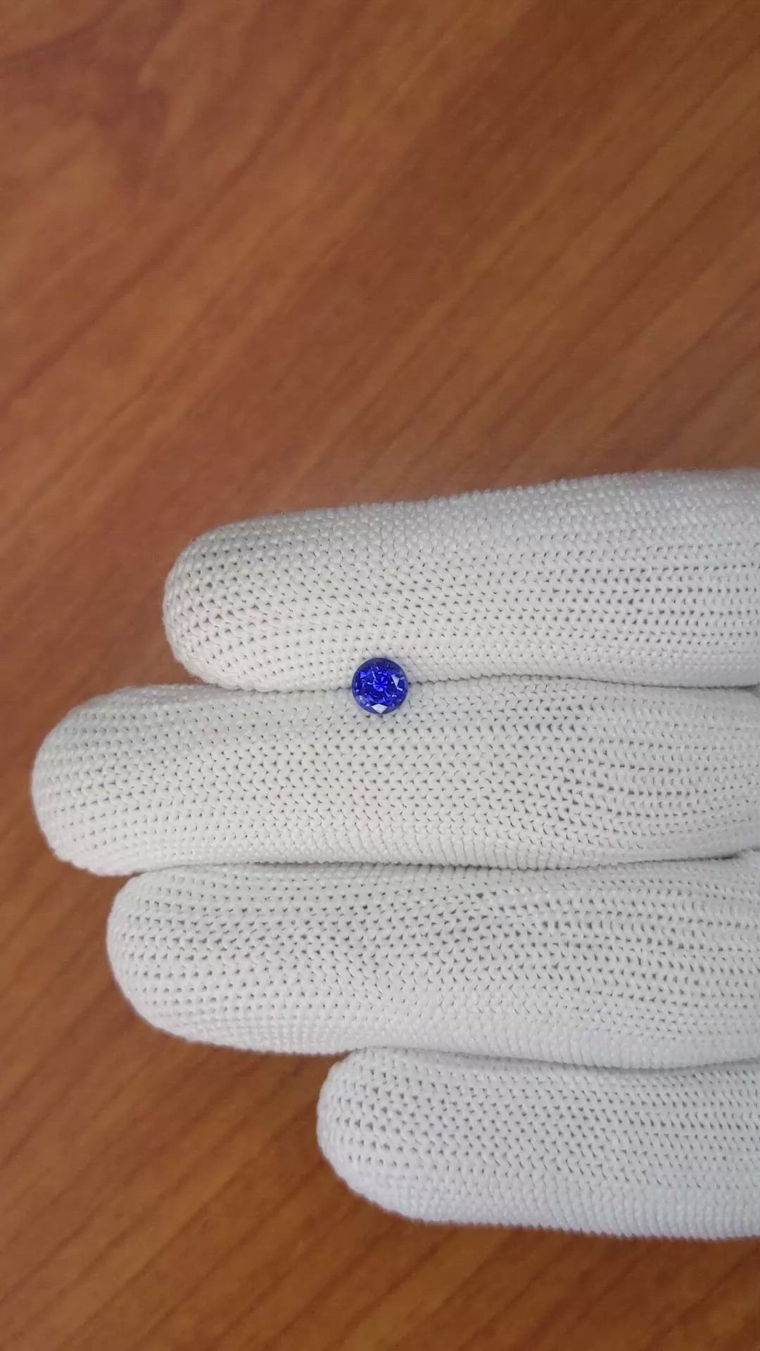 0.55 Ct. Blue Sapphire from Ceylon (Sri Lanka) Size Video