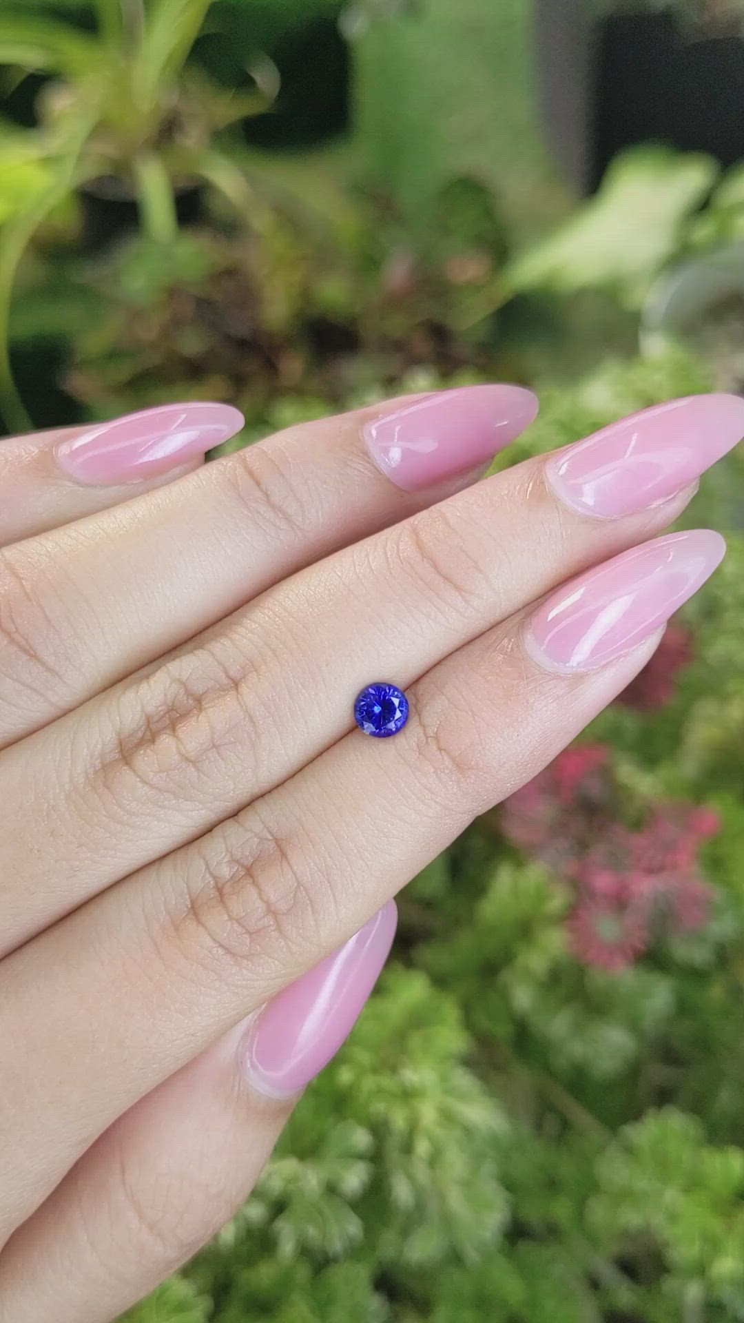 0.55 Ct. Blue Sapphire from Ceylon (Sri Lanka) Size Video