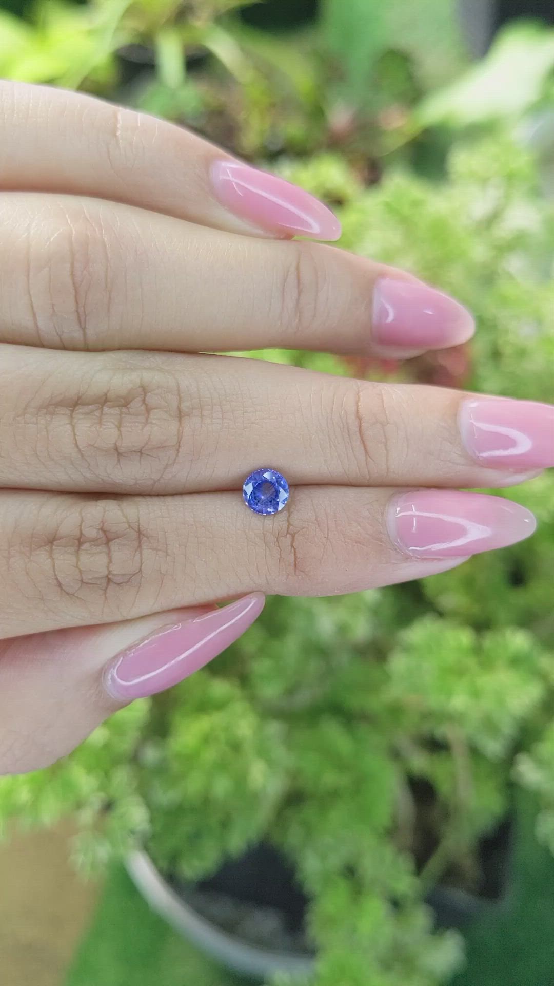 0.69 Ct. Blue Sapphire from Ceylon (Sri Lanka) Size Video