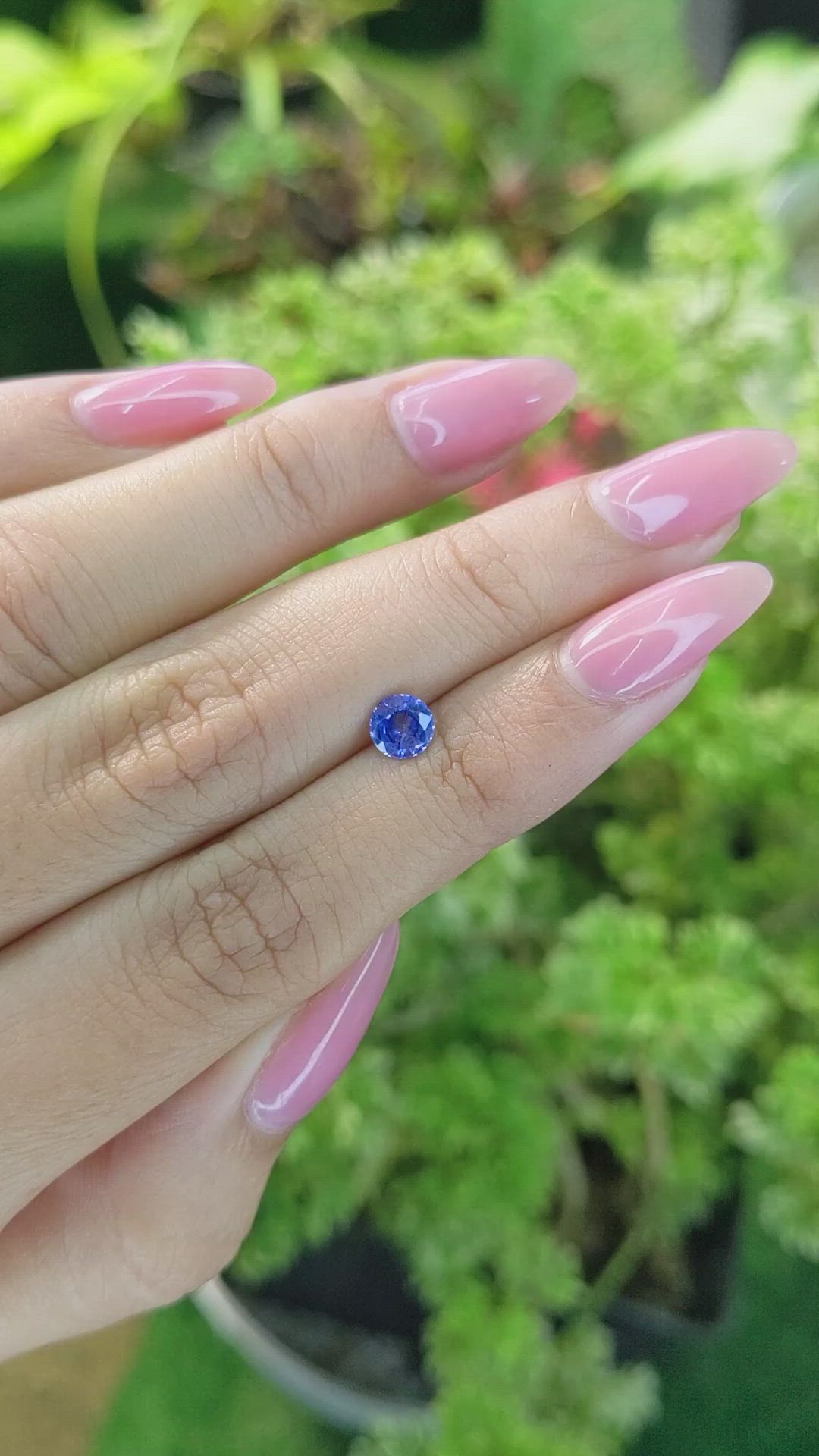 0.69 Ct. Blue Sapphire from Ceylon (Sri Lanka) Size Video