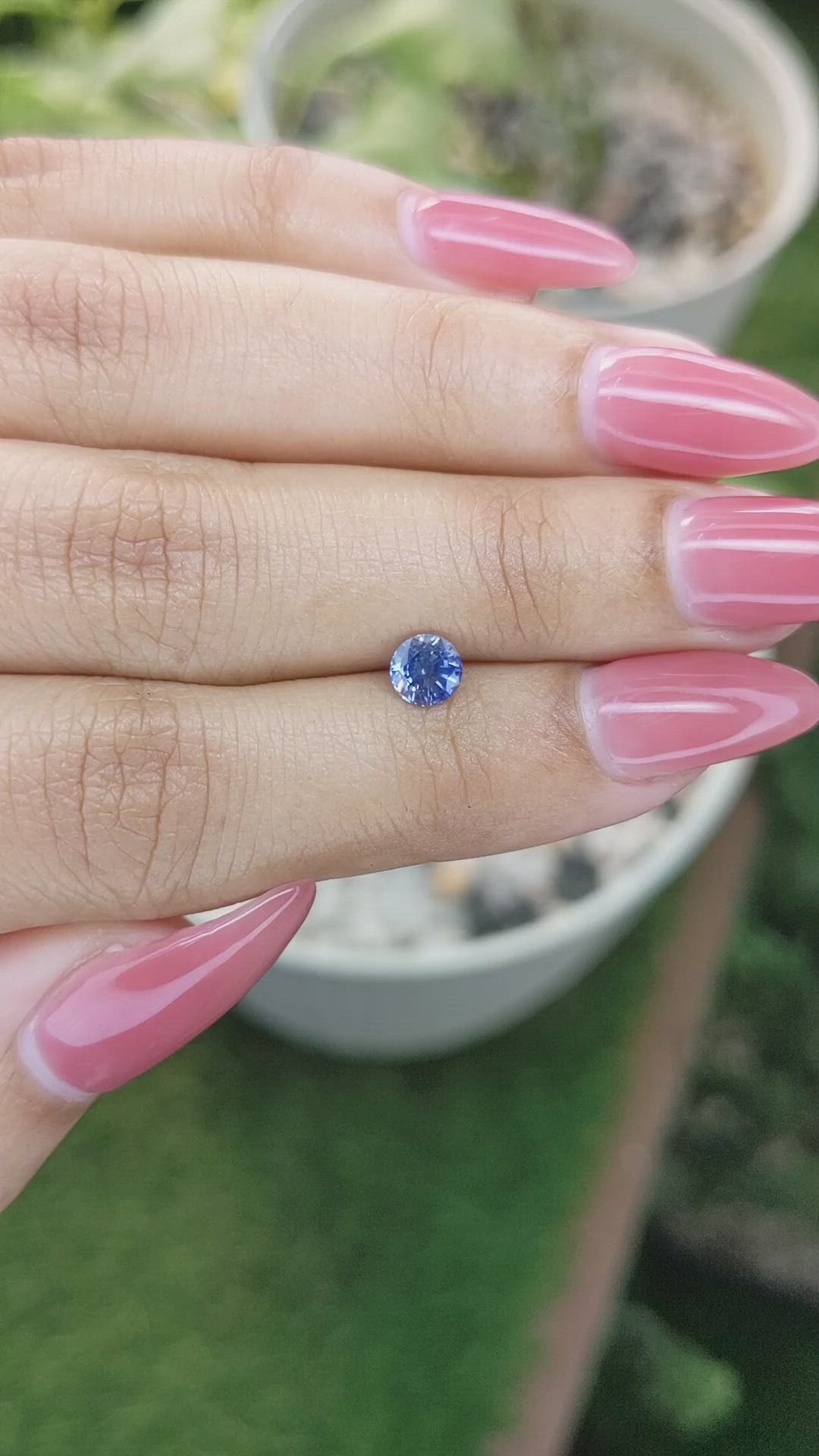 0.65 Ct. Blue Sapphire from Ceylon (Sri Lanka) Size Video