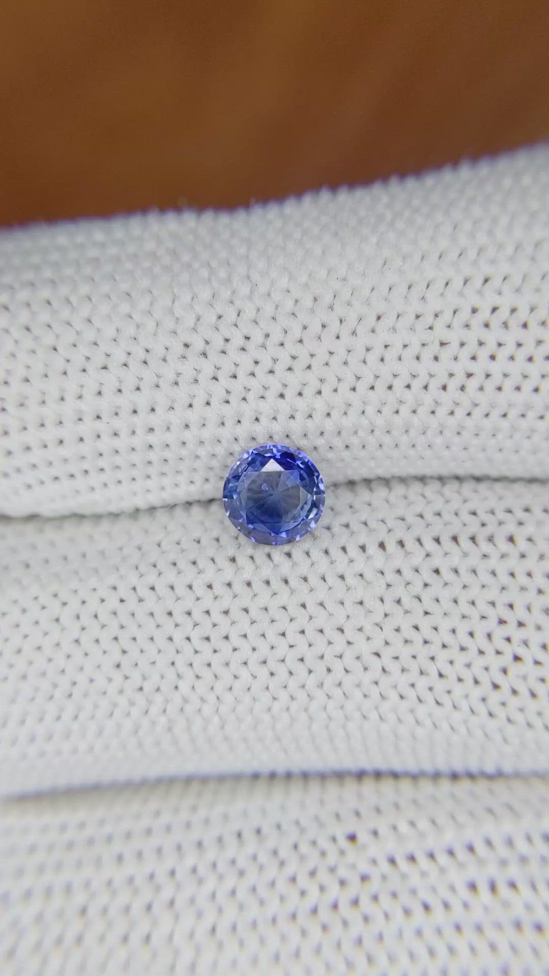 0.77 Ct. Blue Sapphire from Ceylon (Sri Lanka) Size Video