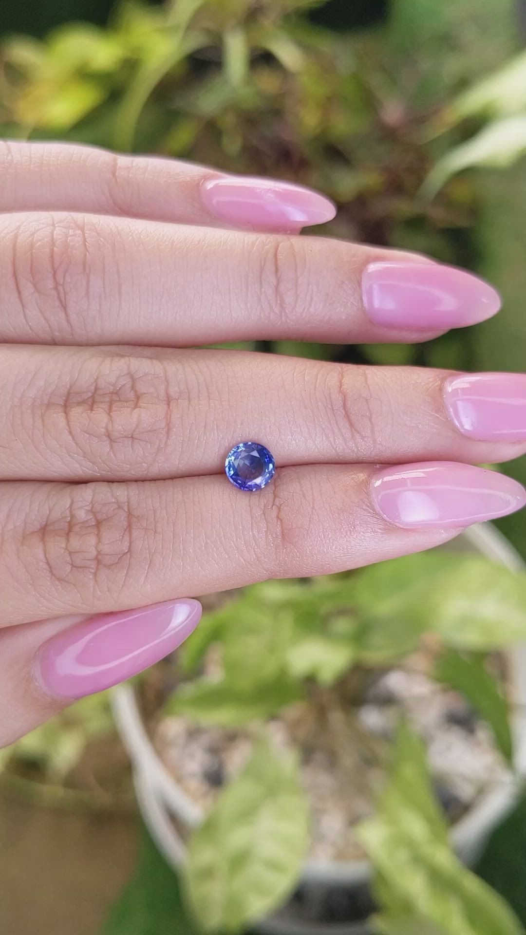 0.77 Ct. Blue Sapphire from Ceylon (Sri Lanka) Size Video