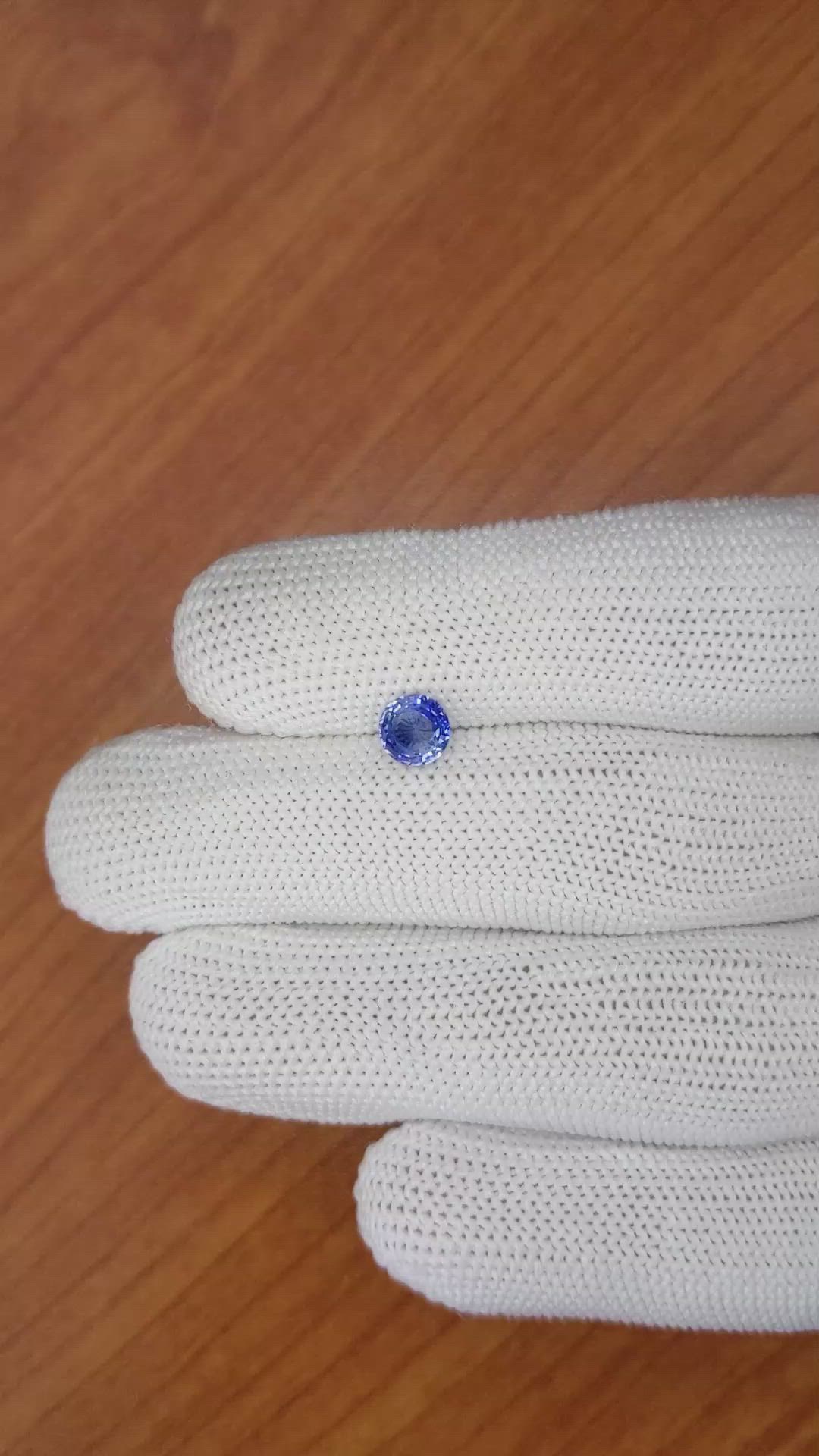 0.77 Ct. Blue Sapphire from Ceylon (Sri Lanka) Size Video