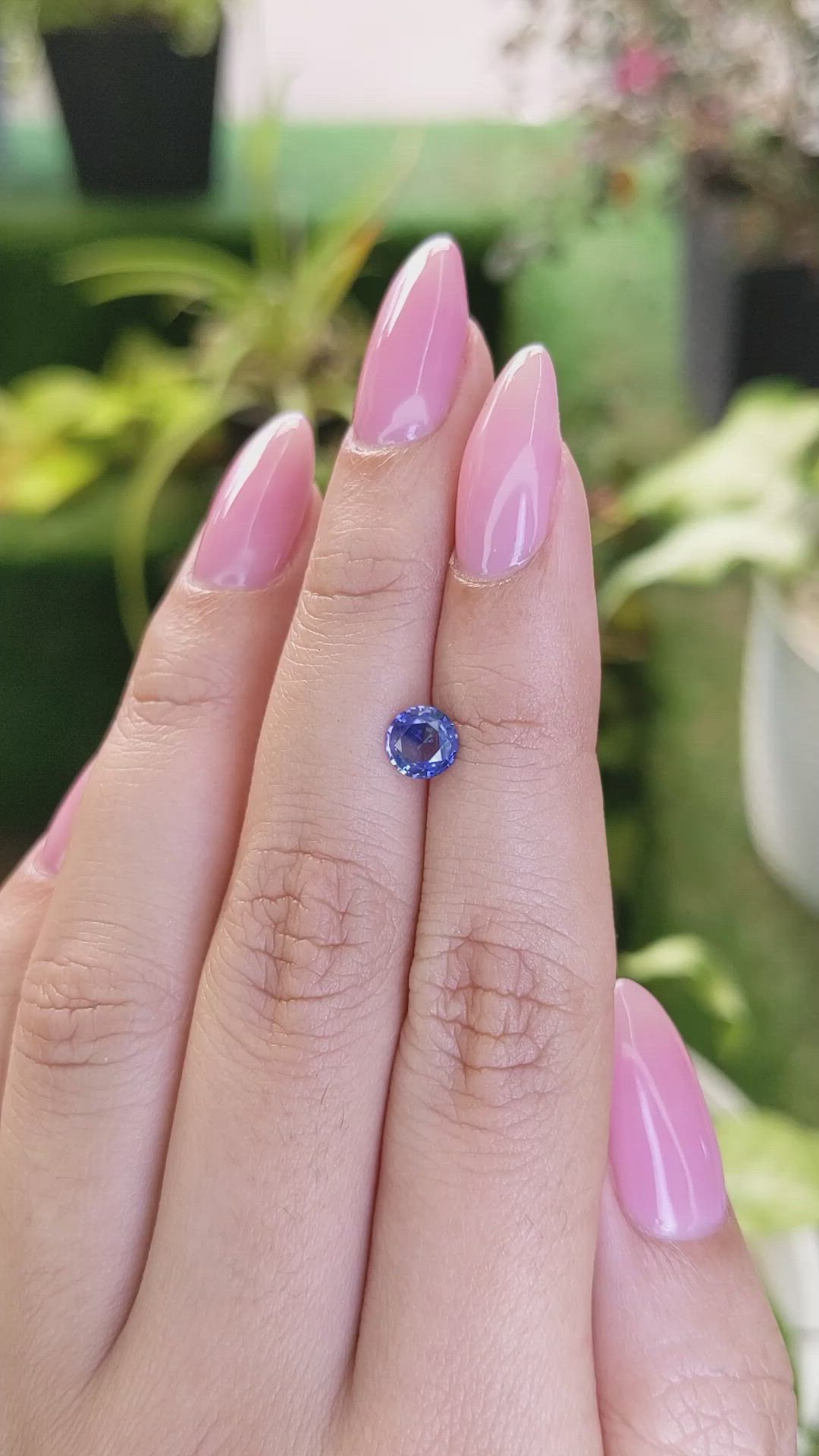 0.77 Ct. Blue Sapphire from Ceylon (Sri Lanka) Size Video