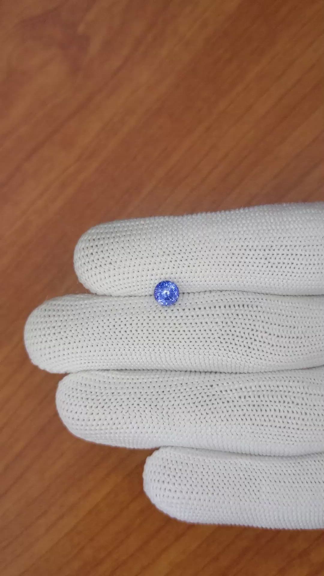 0.74 Ct. Blue Sapphire from Ceylon (Sri Lanka) Size Video