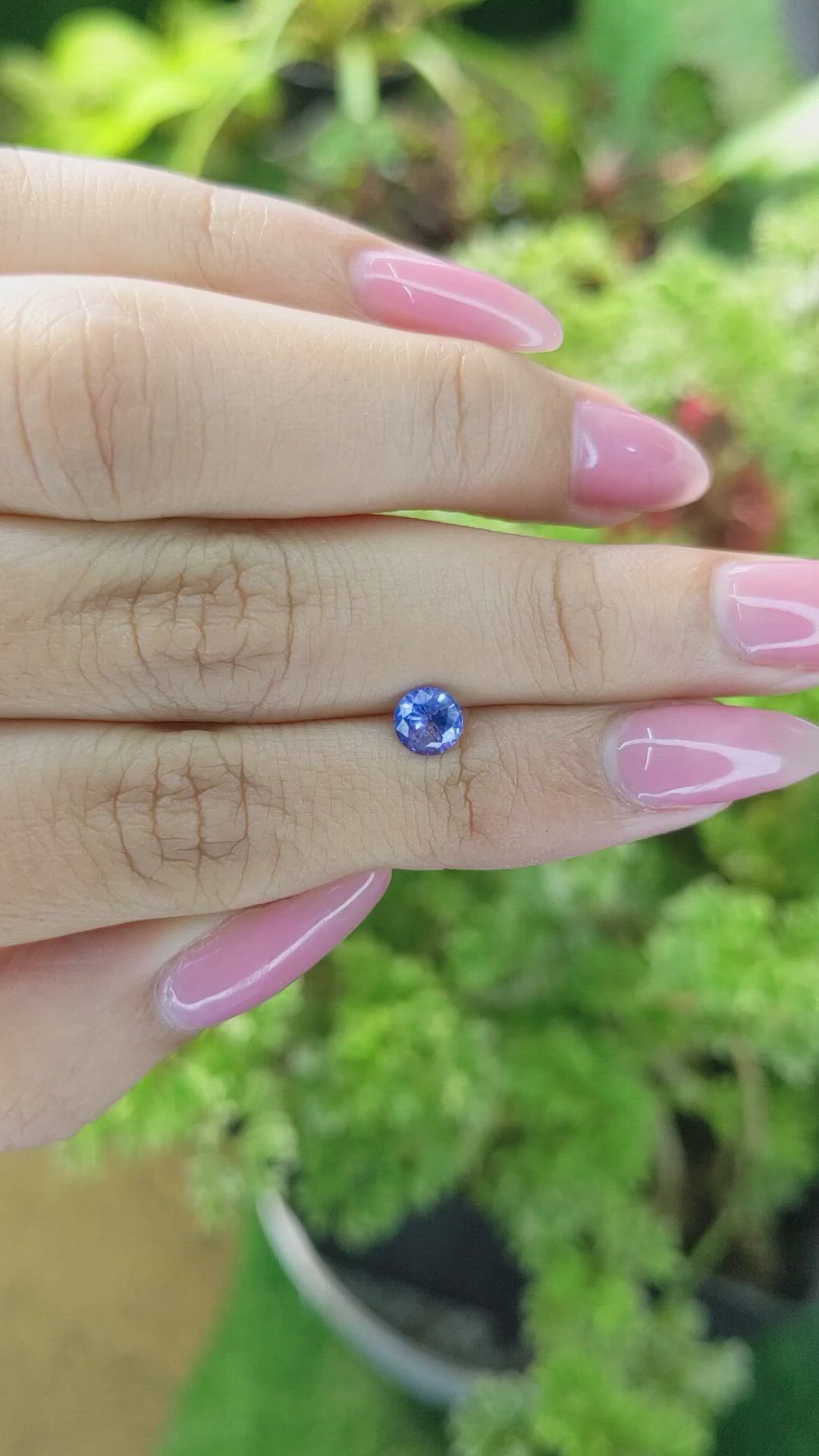 0.74 Ct. Blue Sapphire from Ceylon (Sri Lanka) Size Video