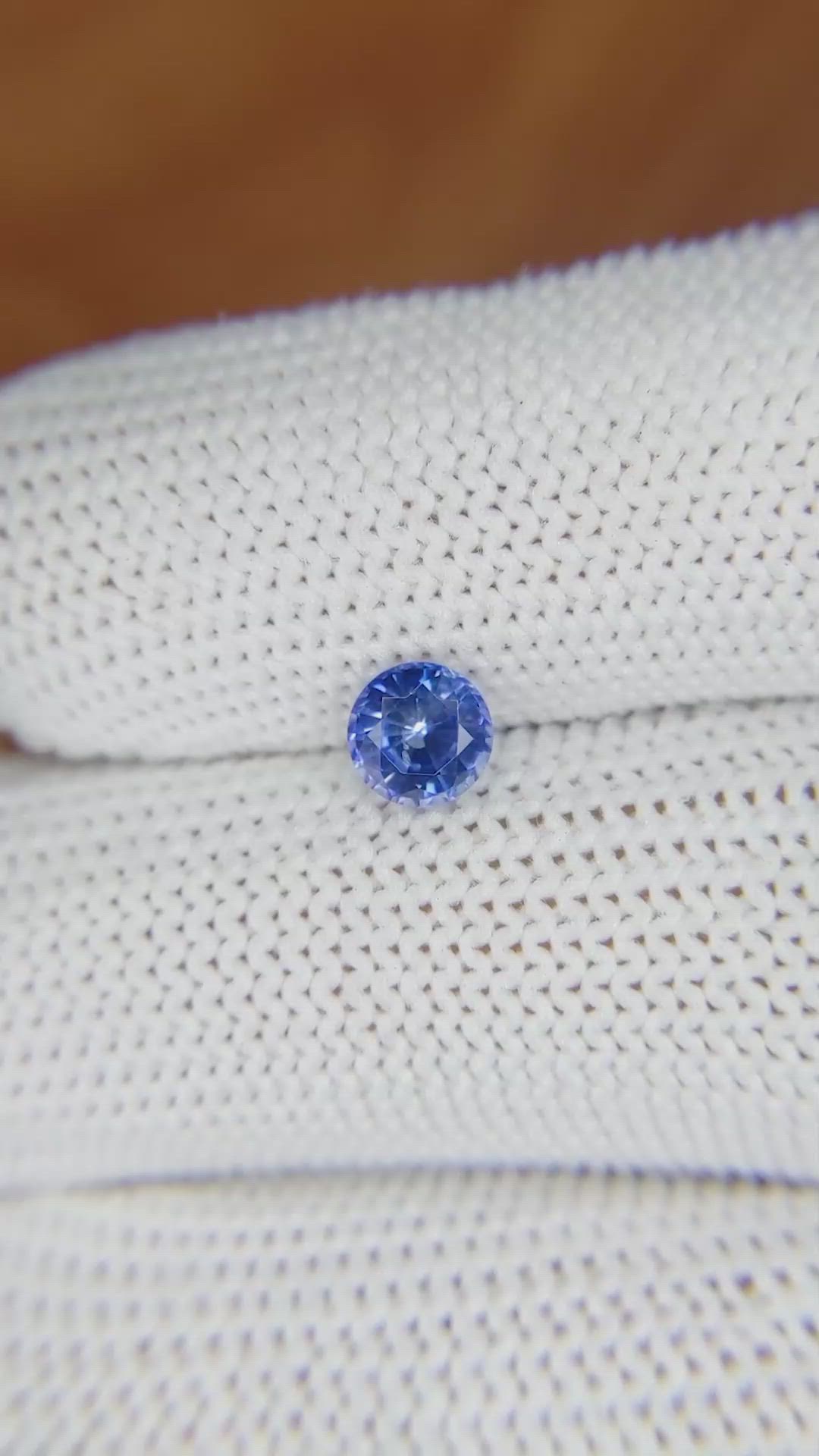 0.74 Ct. Blue Sapphire from Ceylon (Sri Lanka) Size Video