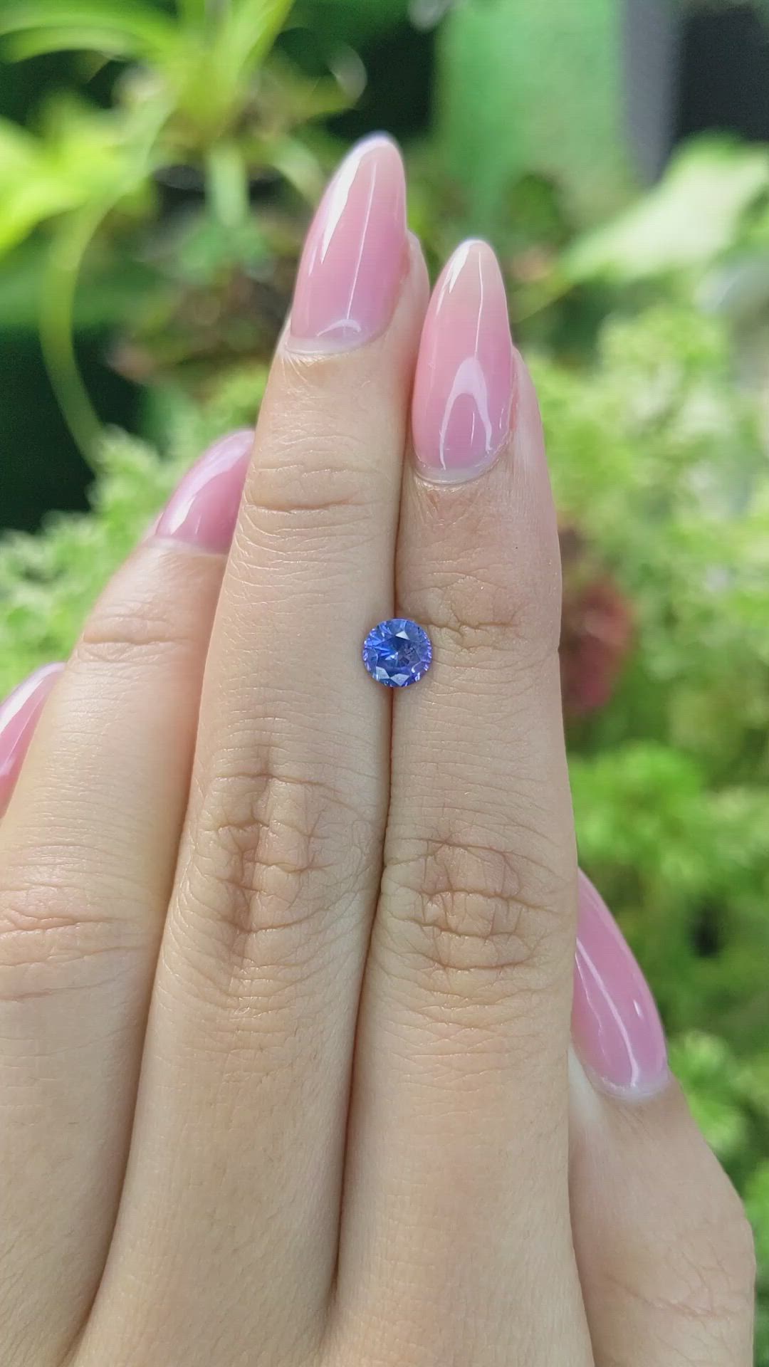 0.74 Ct. Blue Sapphire from Ceylon (Sri Lanka) Size Video