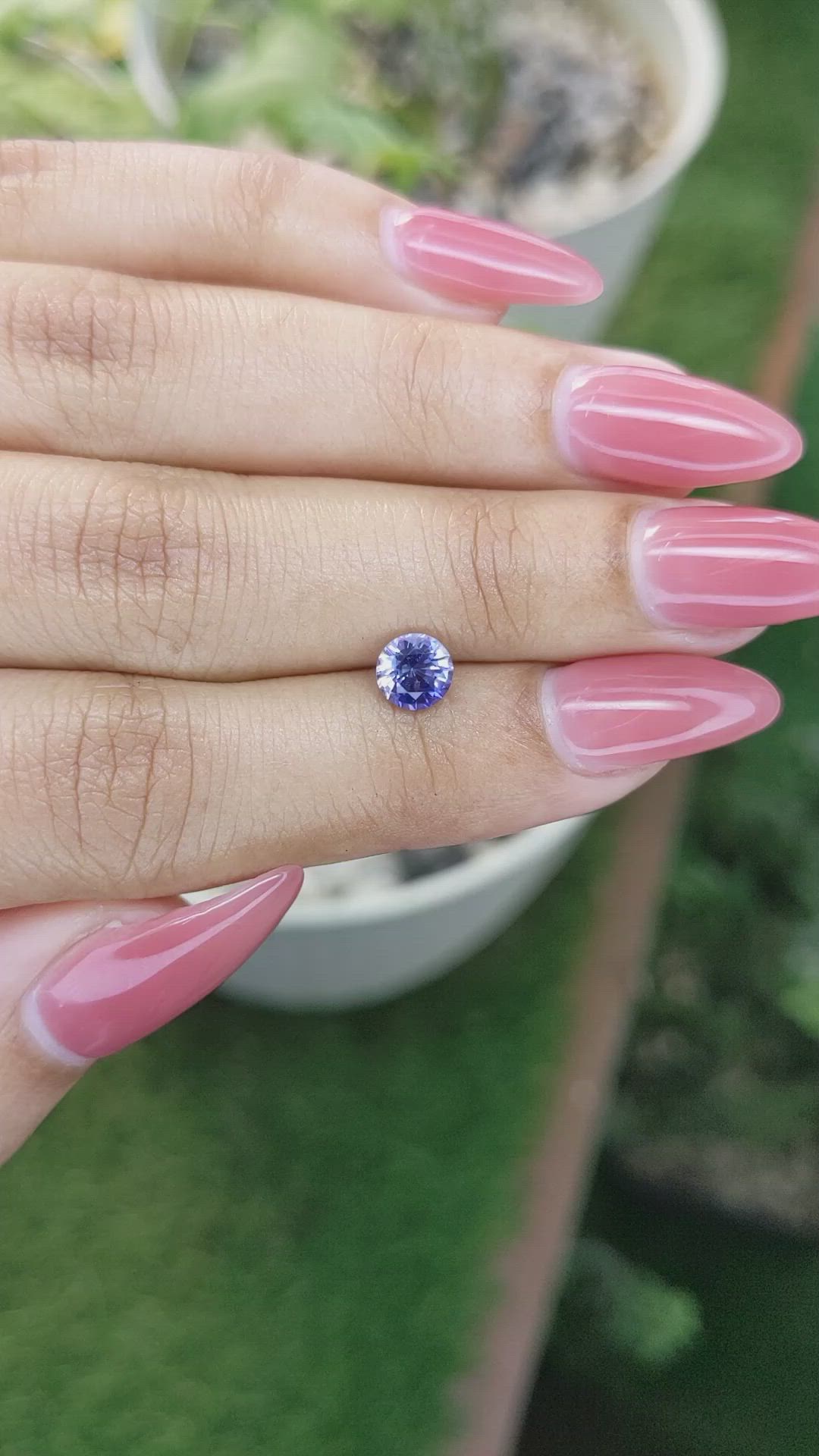0.87 Ct. Blue Sapphire from Ceylon (Sri Lanka) Size Video