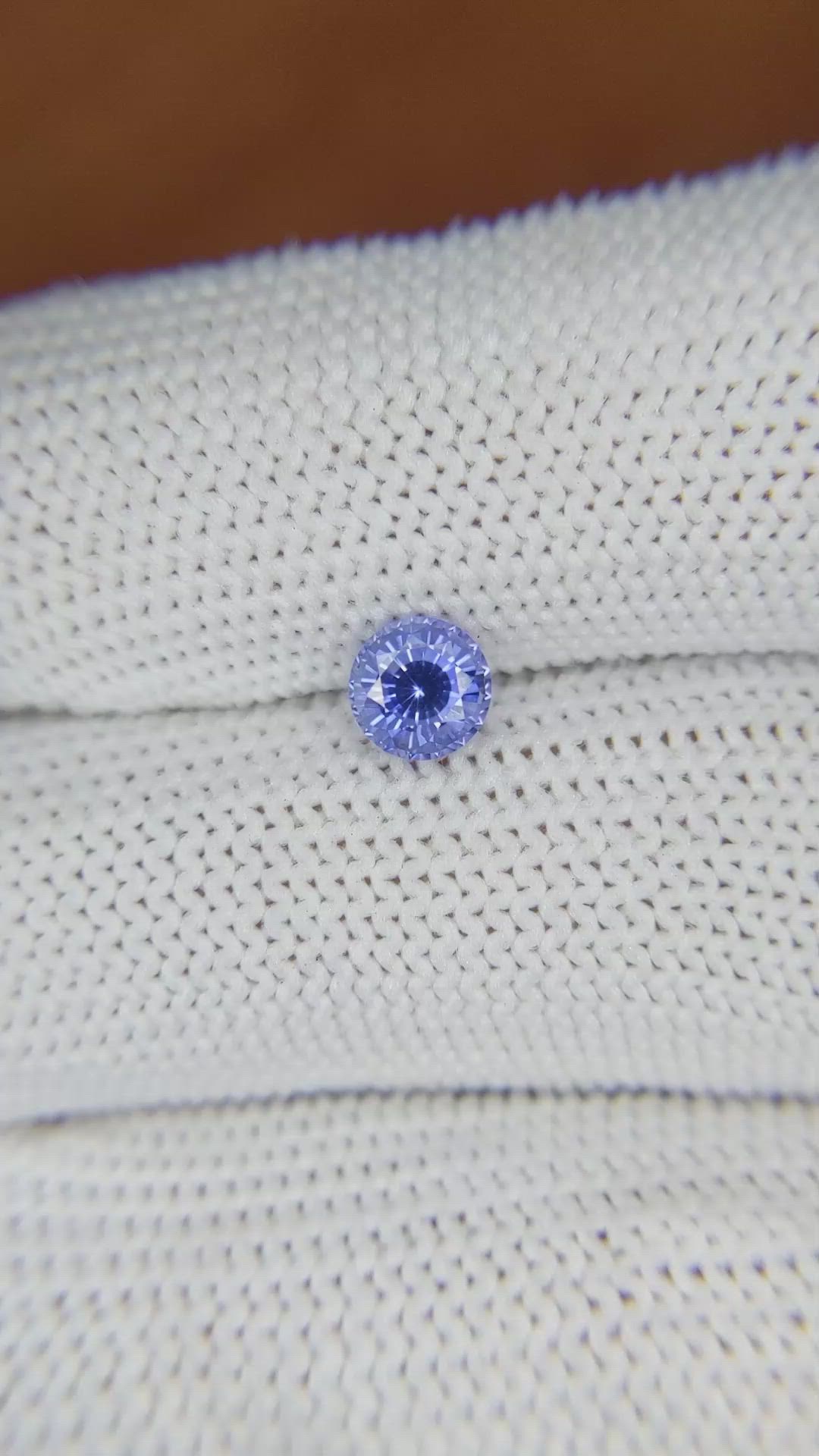 0.81 Ct. Violet Sapphire from Ceylon (Sri Lanka) Size Video