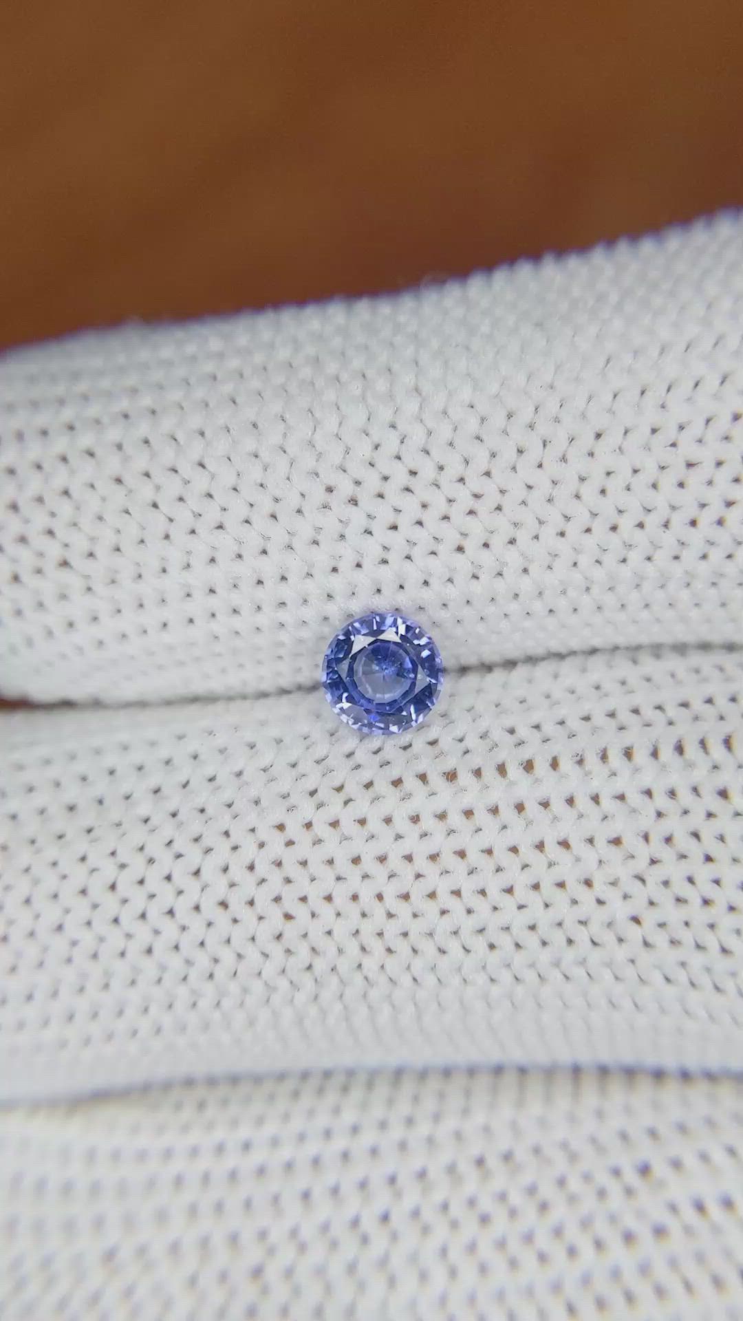 0.61 Ct. Blue Sapphire from Ceylon (Sri Lanka) Size Video