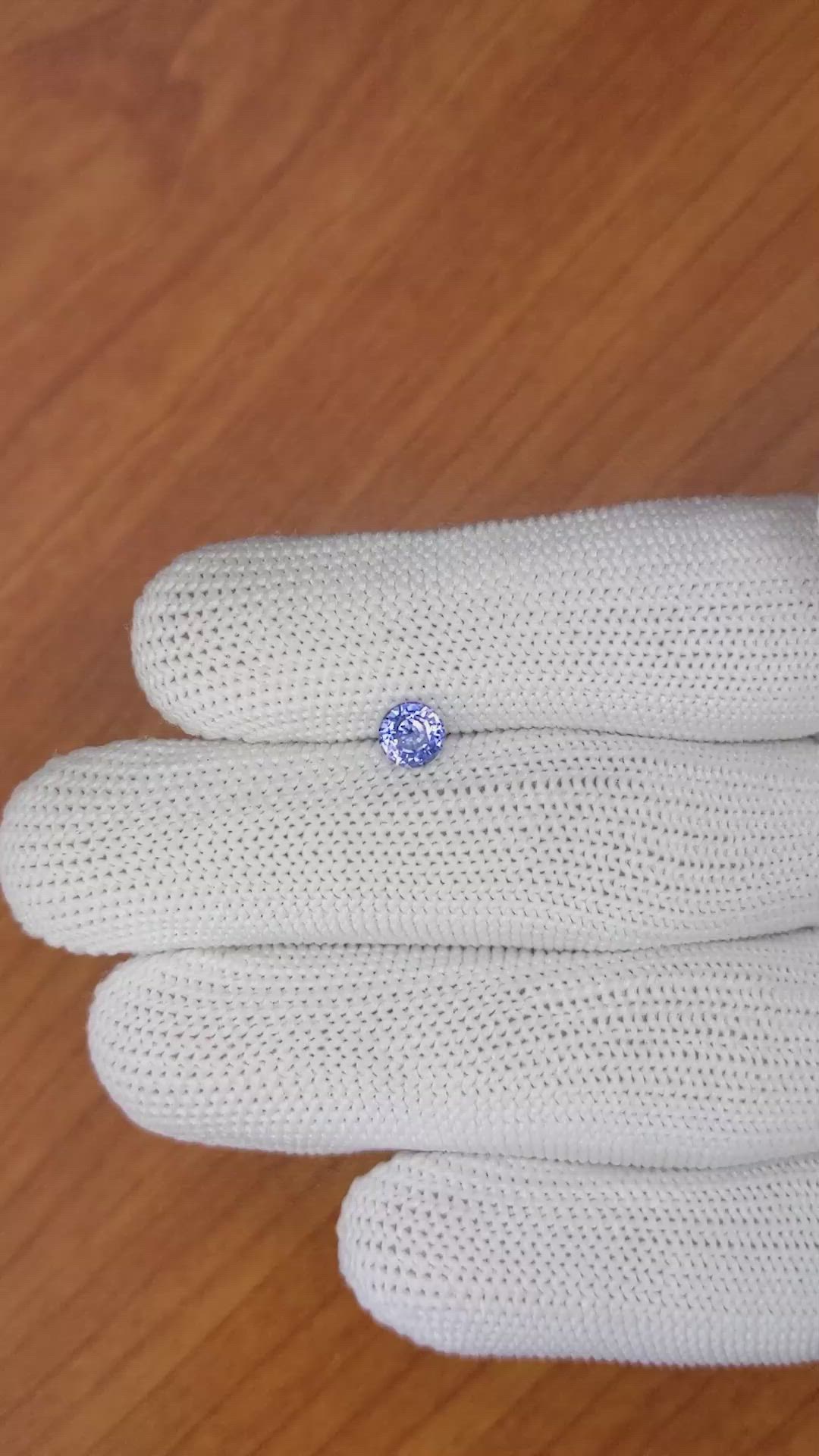 0.61 Ct. Blue Sapphire from Ceylon (Sri Lanka) Size Video