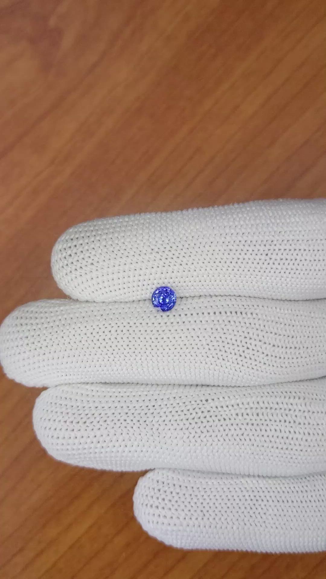 0.46 Ct. Blue Sapphire from Ceylon (Sri Lanka) Size Video