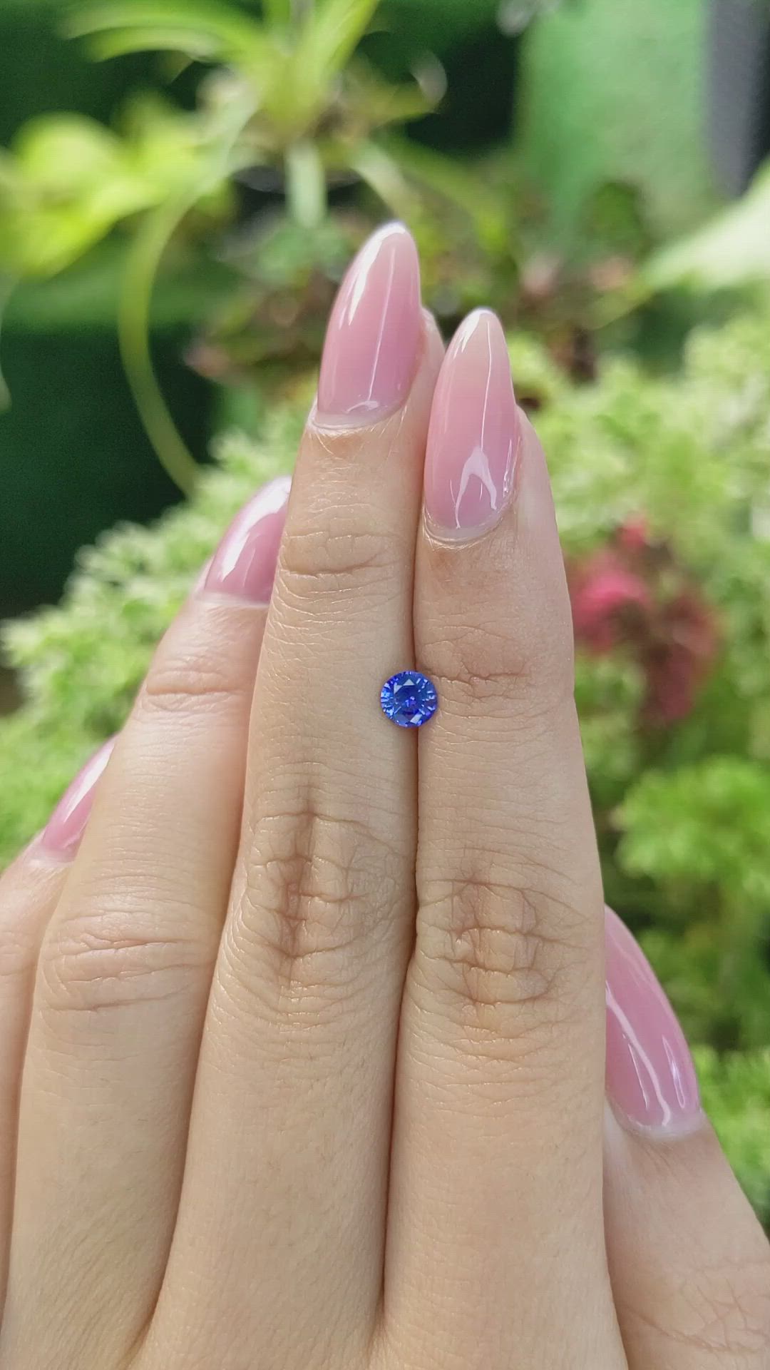 0.46 Ct. Blue Sapphire from Ceylon (Sri Lanka) Size Video