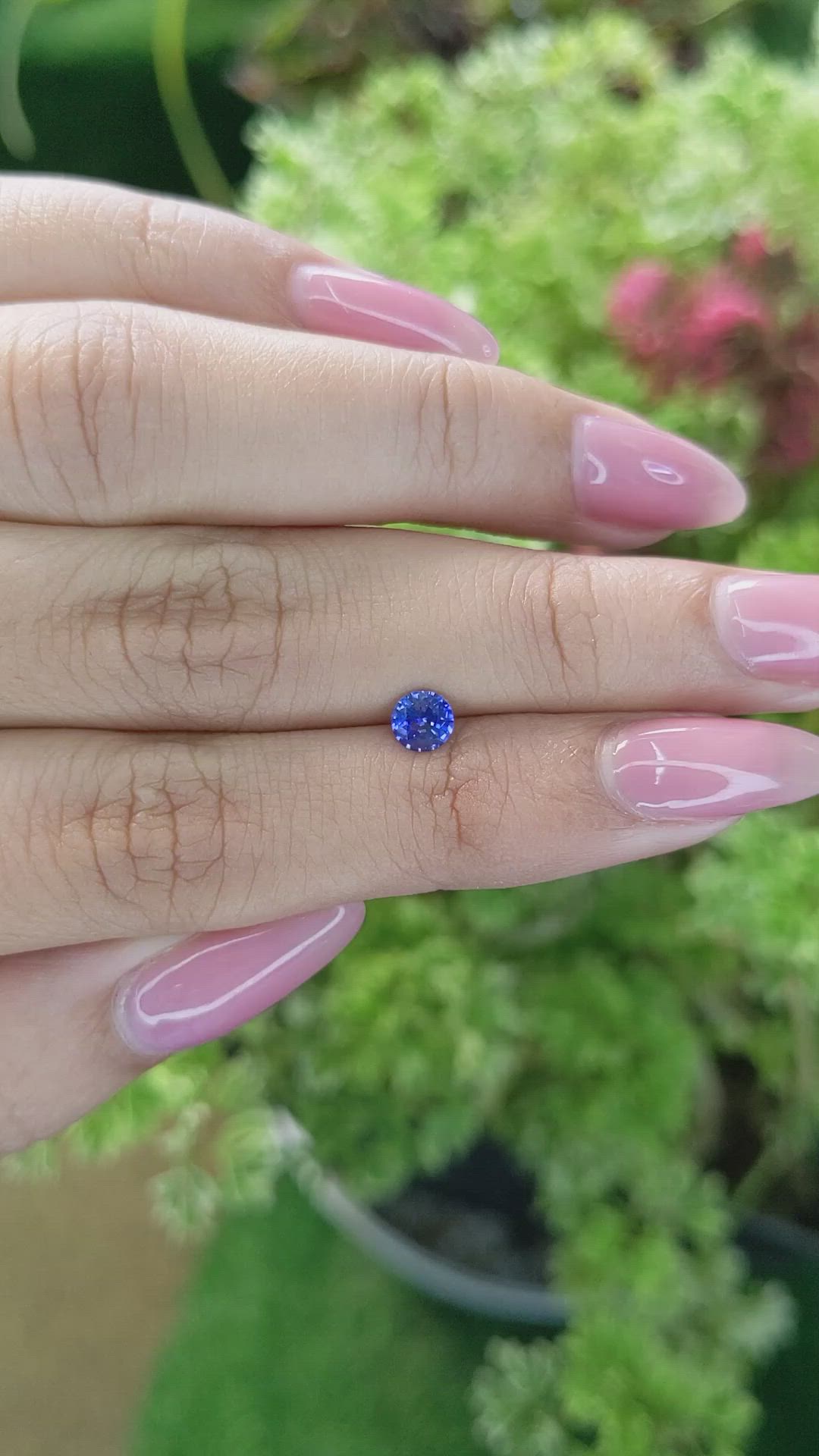0.46 Ct. Blue Sapphire from Ceylon (Sri Lanka) Size Video