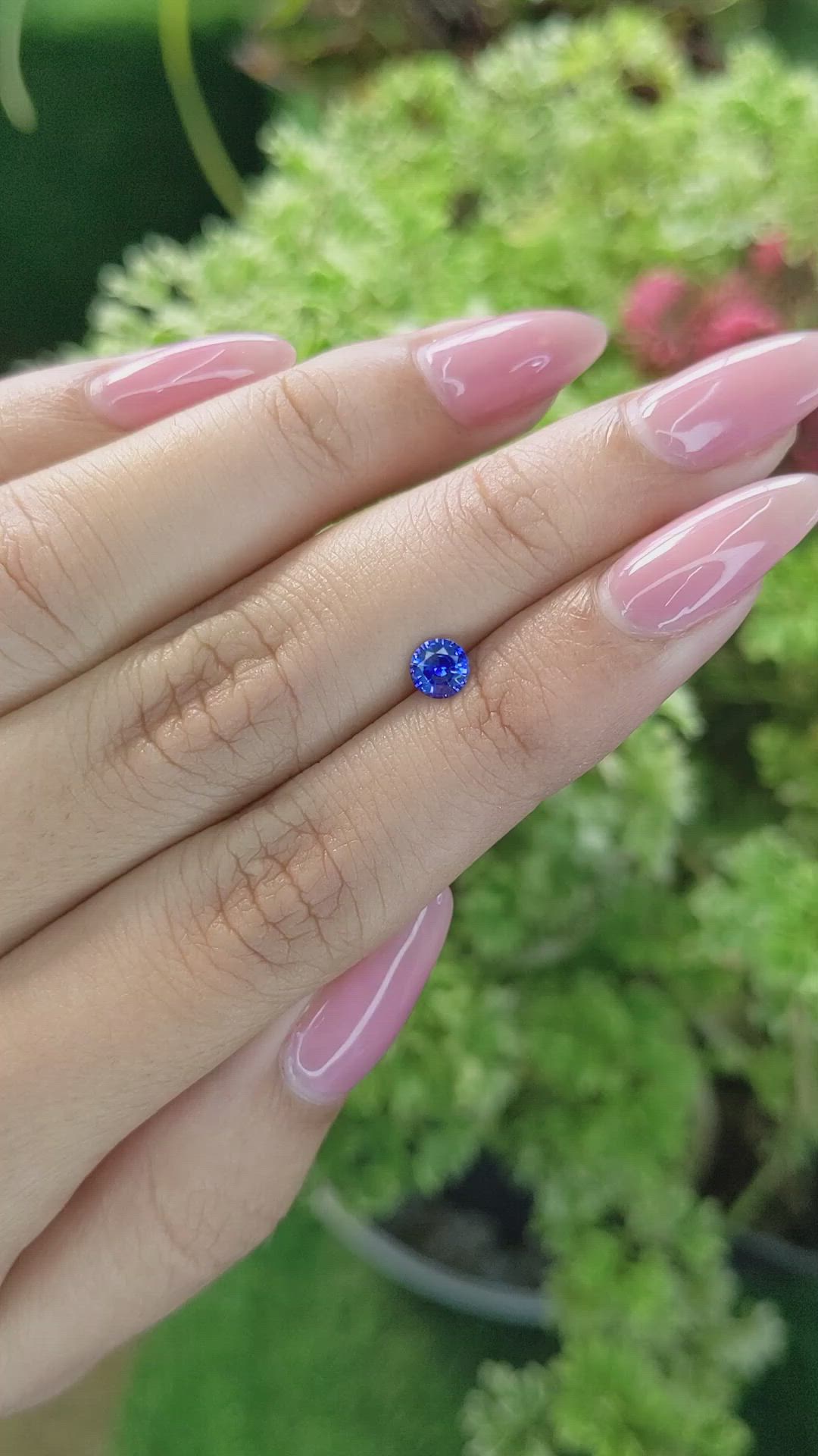 0.46 Ct. Blue Sapphire from Ceylon (Sri Lanka) Size Video