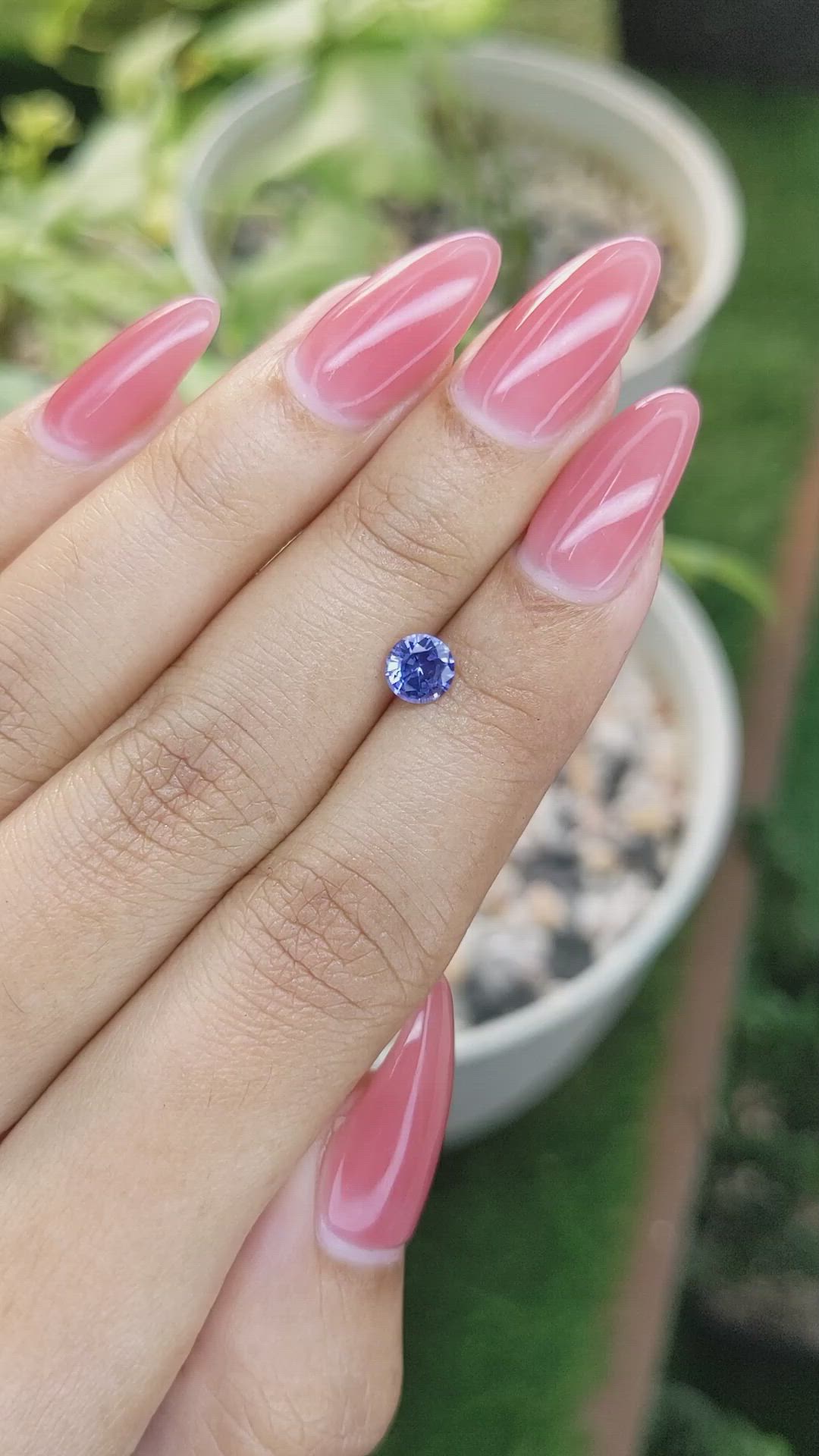0.68 Ct. Blue Sapphire from Ceylon (Sri Lanka) Size Video