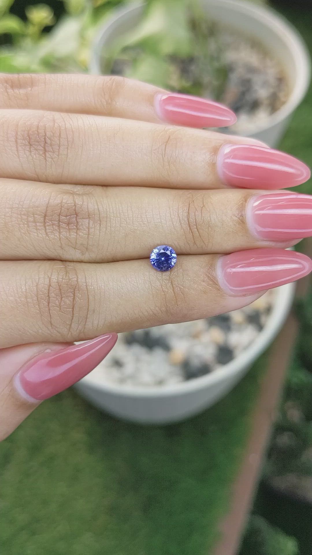 0.68 Ct. Blue Sapphire from Ceylon (Sri Lanka) Size Video