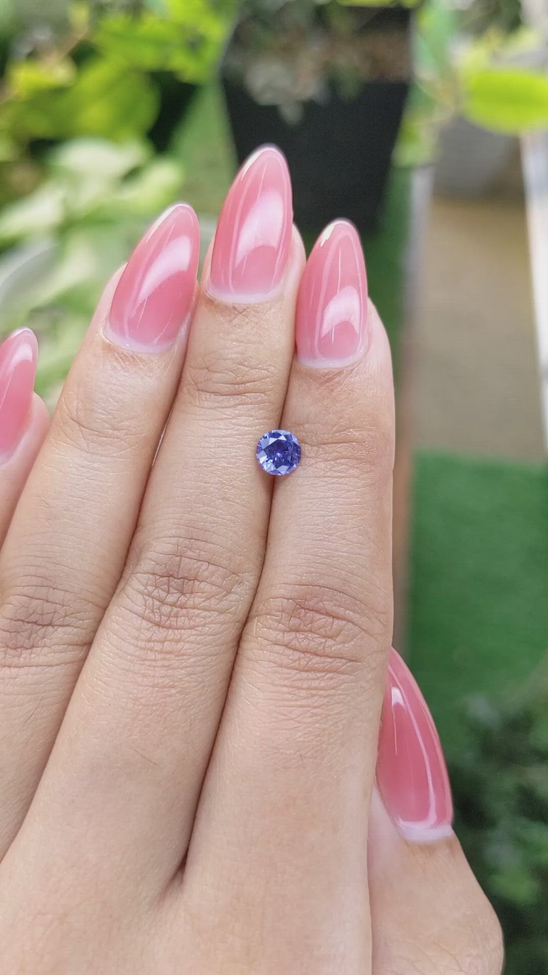 0.68 Ct. Blue Sapphire from Ceylon (Sri Lanka) Size Video
