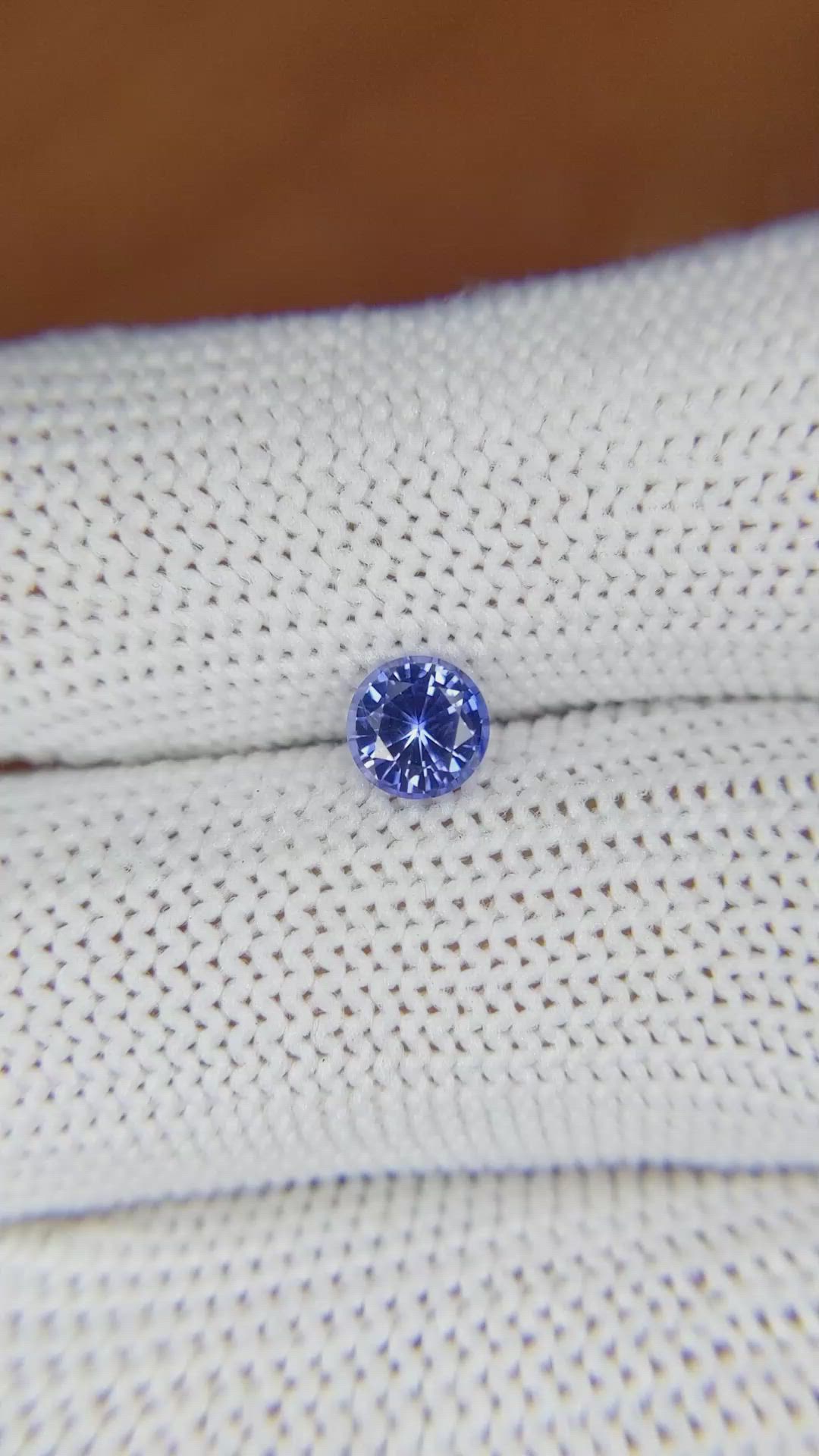 0.68 Ct. Blue Sapphire from Ceylon (Sri Lanka) Size Video