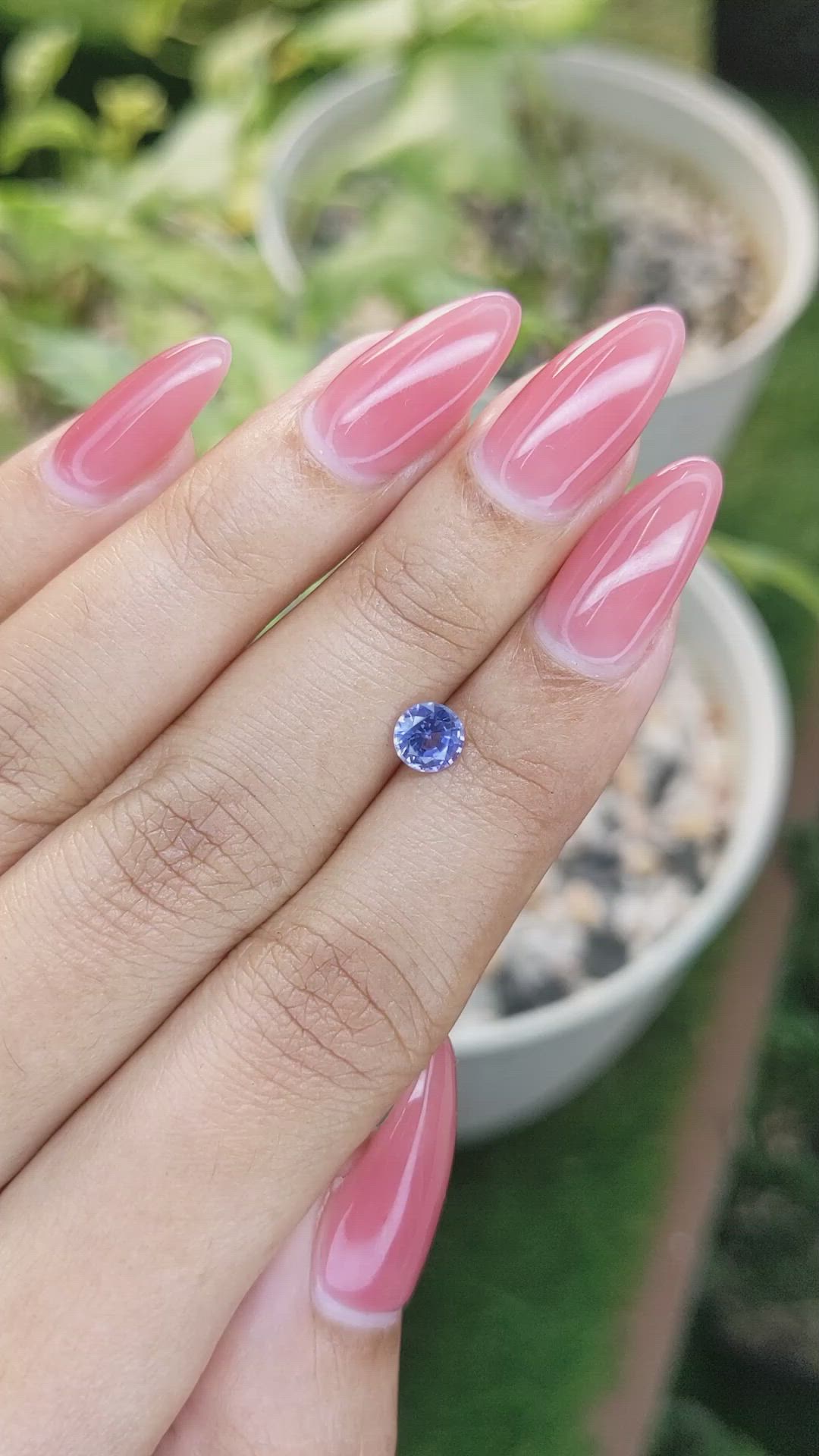 0.73 Ct. Blue Sapphire from Ceylon (Sri Lanka) Size Video