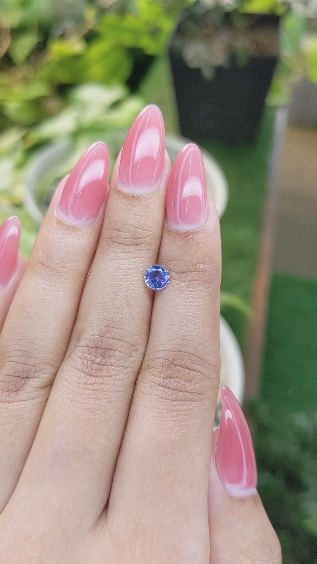 0.73 Ct. Blue Sapphire from Ceylon (Sri Lanka) Size Video