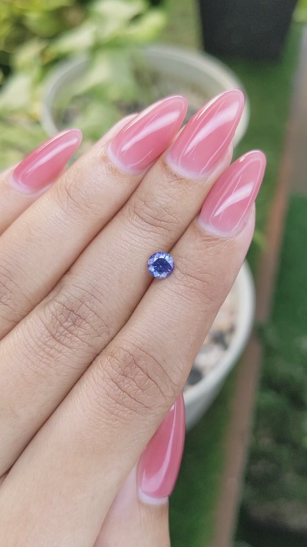 0.64 Ct. Blue Sapphire from Ceylon (Sri Lanka) Size Video