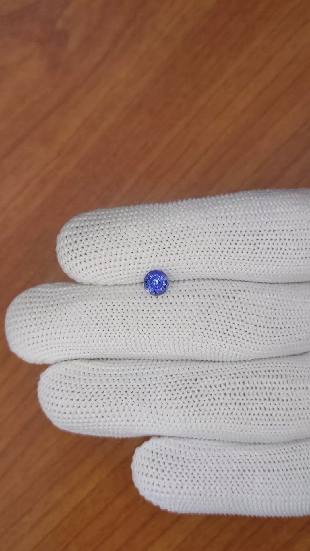 0.64 Ct. Blue Sapphire from Ceylon (Sri Lanka) Size Video