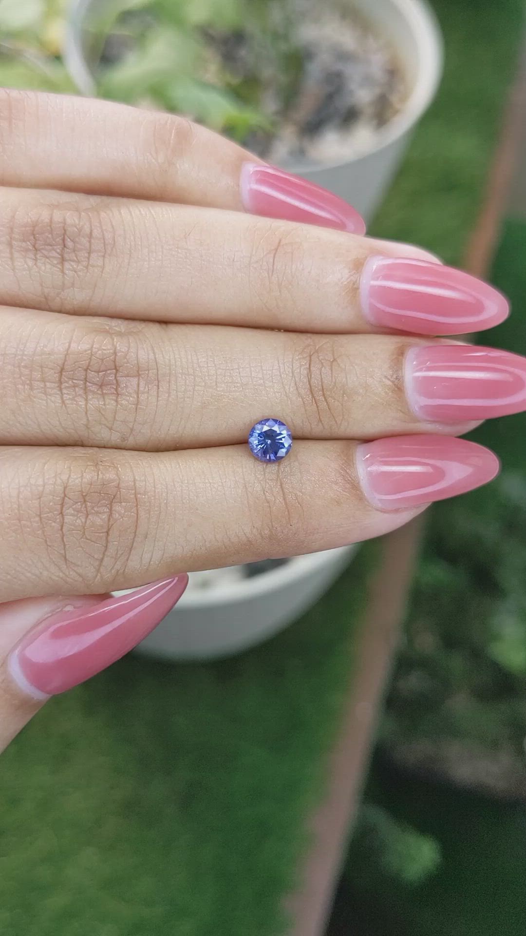 0.64 Ct. Blue Sapphire from Ceylon (Sri Lanka) Size Video
