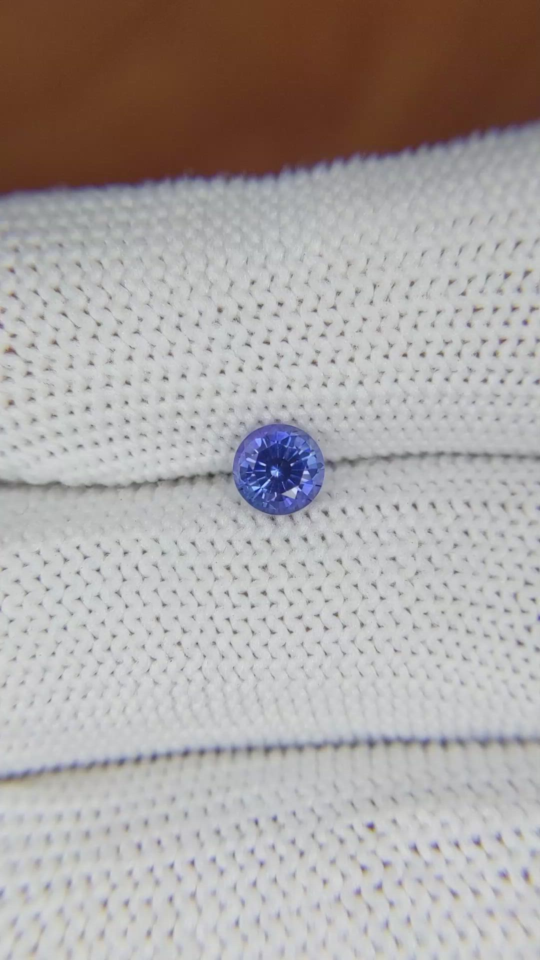 0.64 Ct. Blue Sapphire from Ceylon (Sri Lanka) Size Video