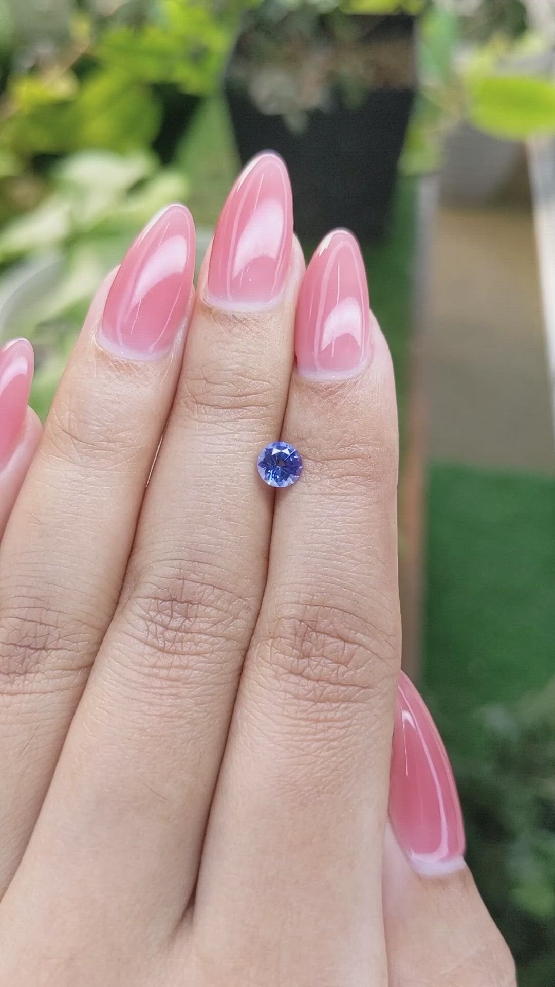 0.64 Ct. Blue Sapphire from Ceylon (Sri Lanka) Size Video