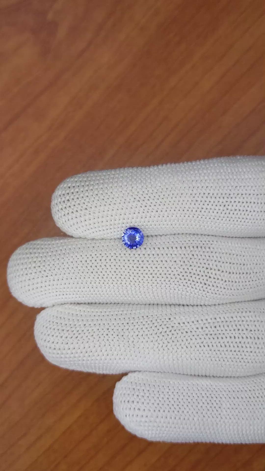 0.54 Ct. Blue Sapphire from Ceylon (Sri Lanka) Size Video