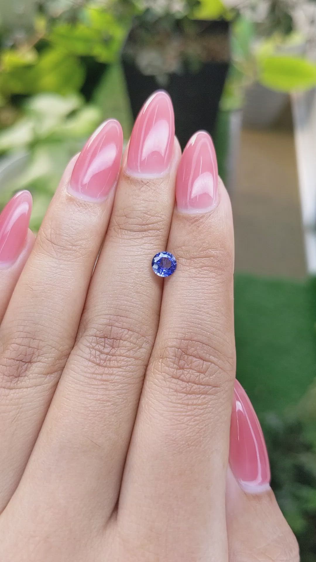 0.54 Ct. Blue Sapphire from Ceylon (Sri Lanka) Size Video