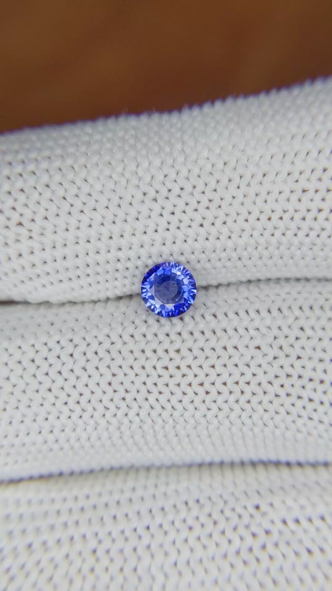 0.54 Ct. Blue Sapphire from Ceylon (Sri Lanka) Size Video
