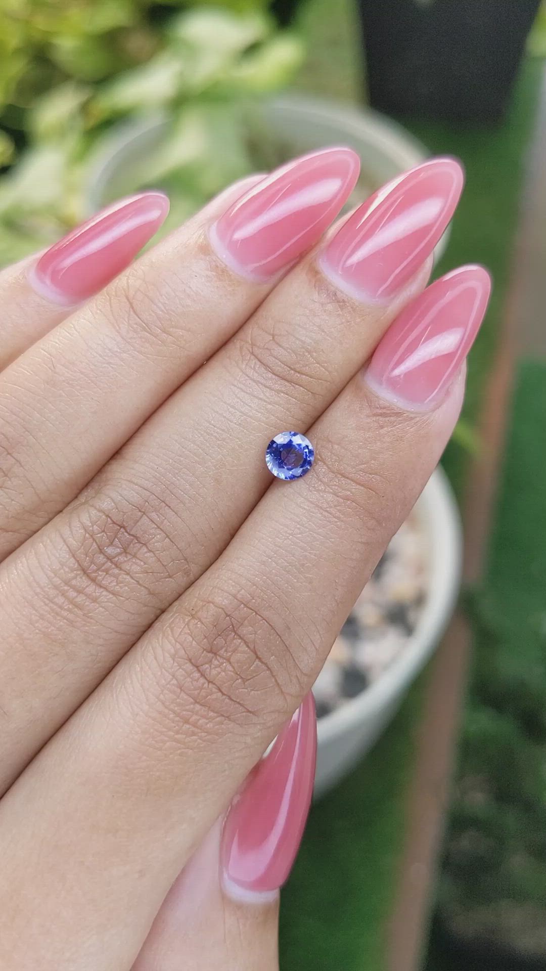0.54 Ct. Blue Sapphire from Ceylon (Sri Lanka) Size Video