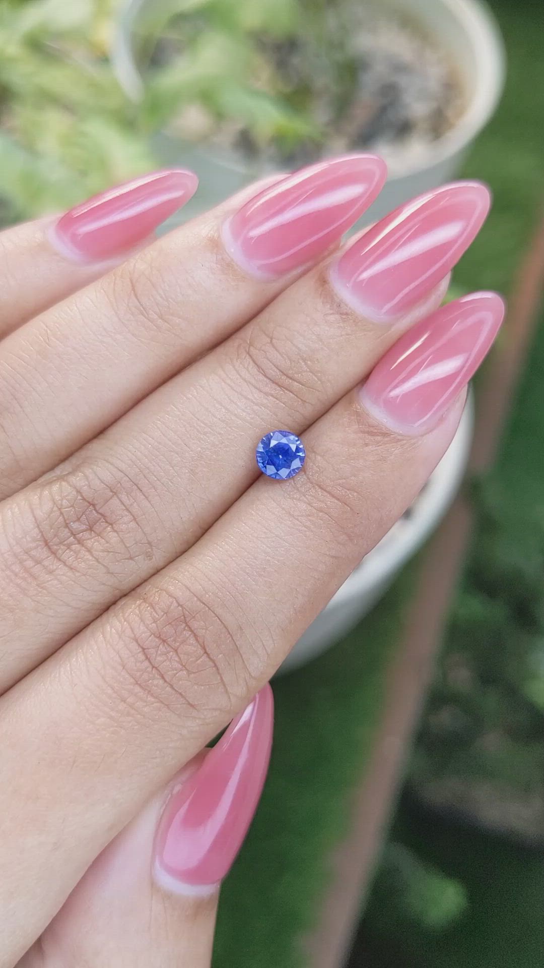 0.73 Ct. Blue Sapphire from Ceylon (Sri Lanka) Size Video