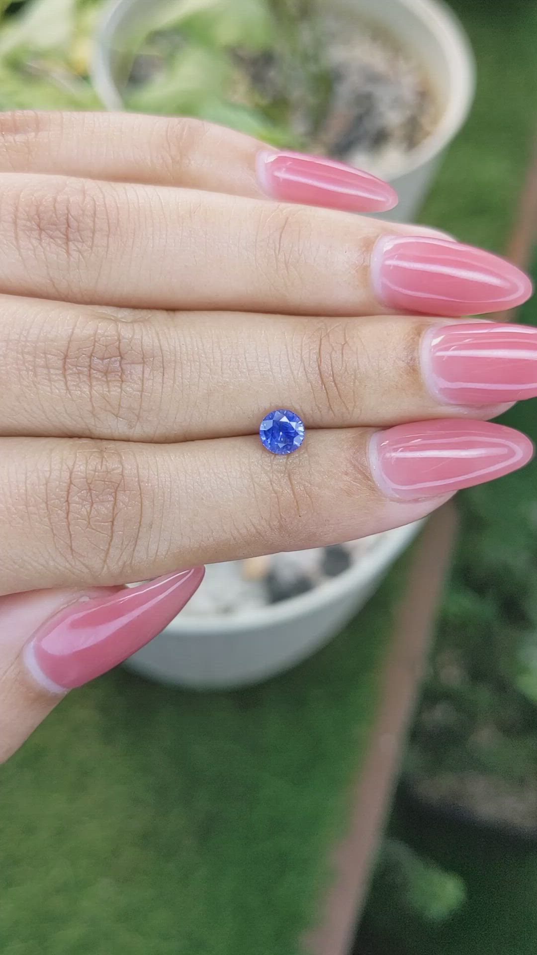 0.73 Ct. Blue Sapphire from Ceylon (Sri Lanka) Size Video