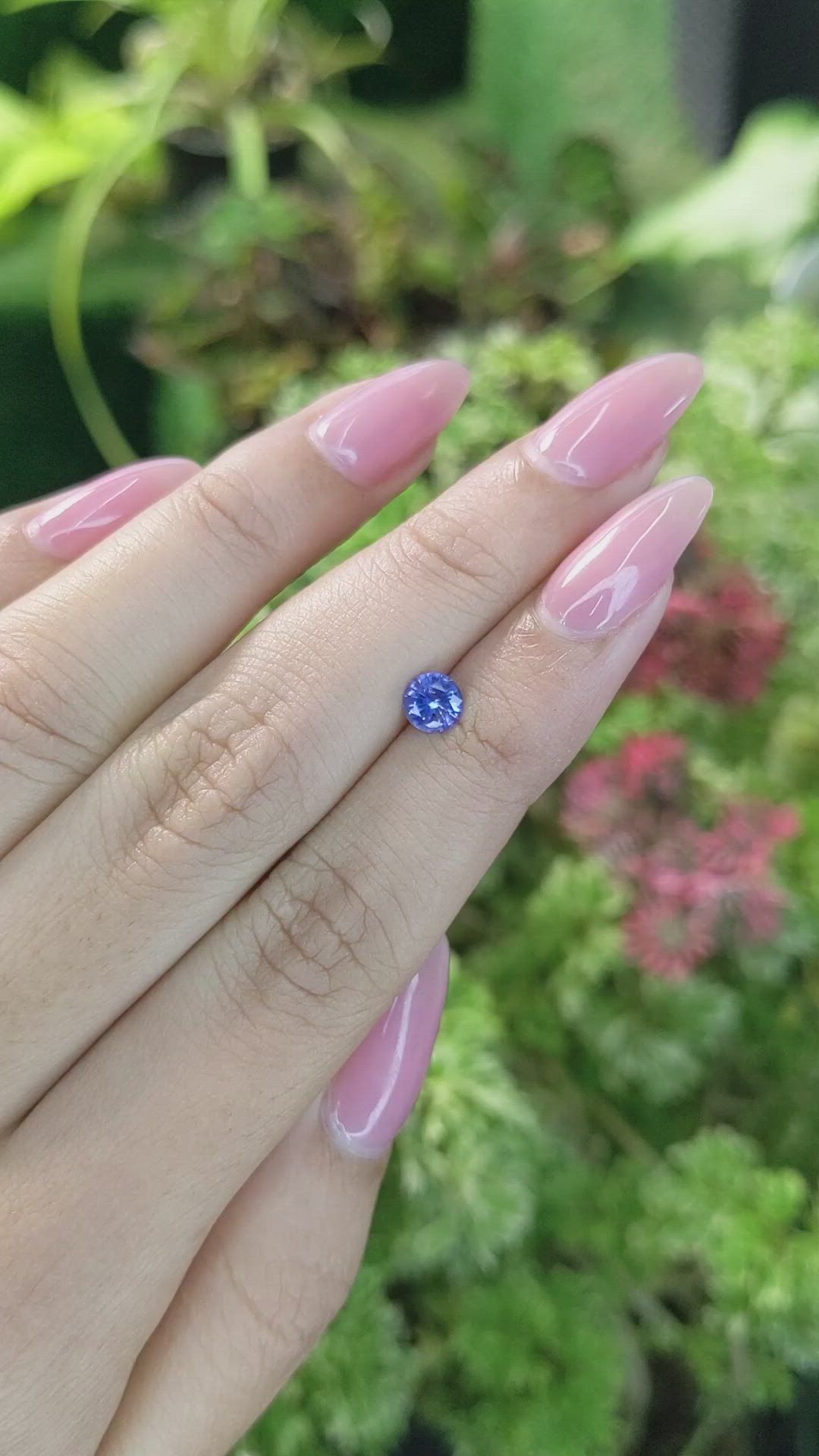 0.60 Ct. Blue Sapphire from Ceylon (Sri Lanka) Size Video