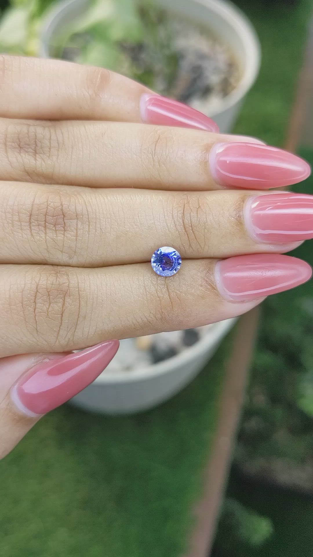 0.70 Ct. Blue Sapphire from Ceylon (Sri Lanka) Size Video