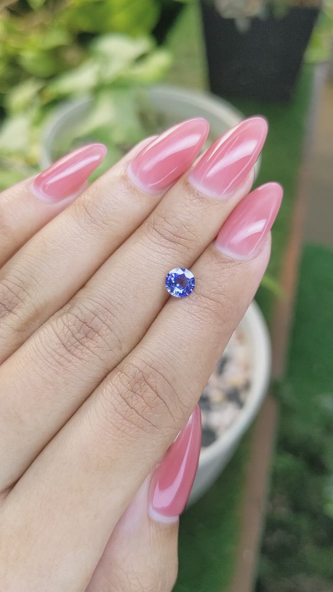 0.70 Ct. Blue Sapphire from Ceylon (Sri Lanka) Size Video