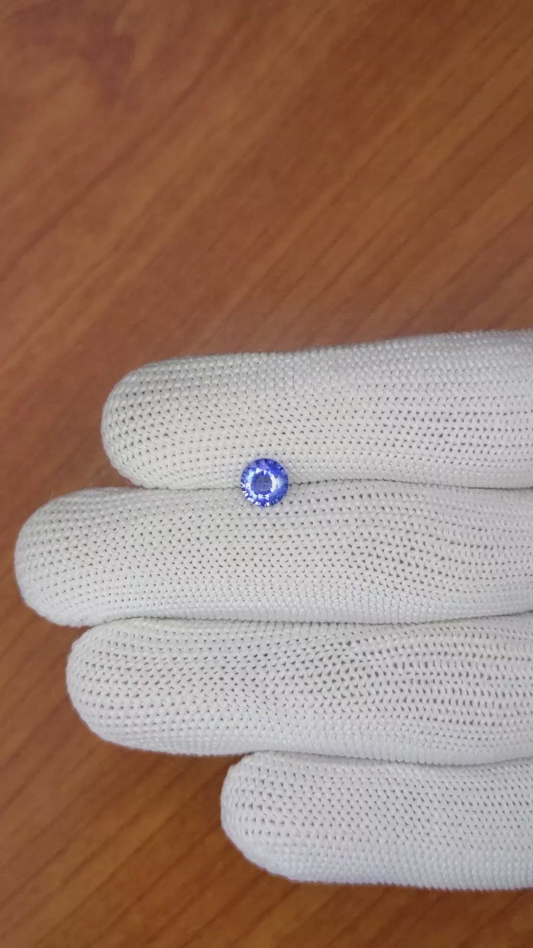 0.70 Ct. Blue Sapphire from Ceylon (Sri Lanka) Size Video