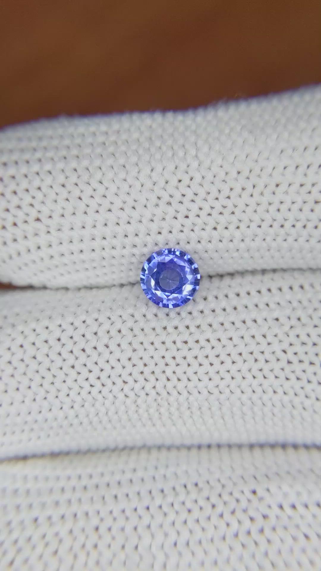 0.70 Ct. Blue Sapphire from Ceylon (Sri Lanka) Size Video