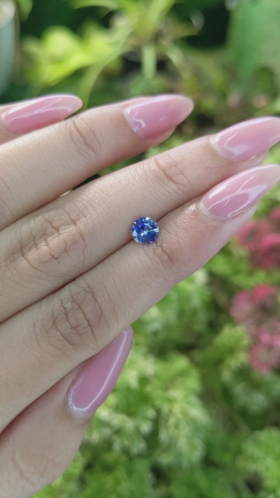 0.71 Ct. Blue Sapphire from Ceylon (Sri Lanka) Size Video
