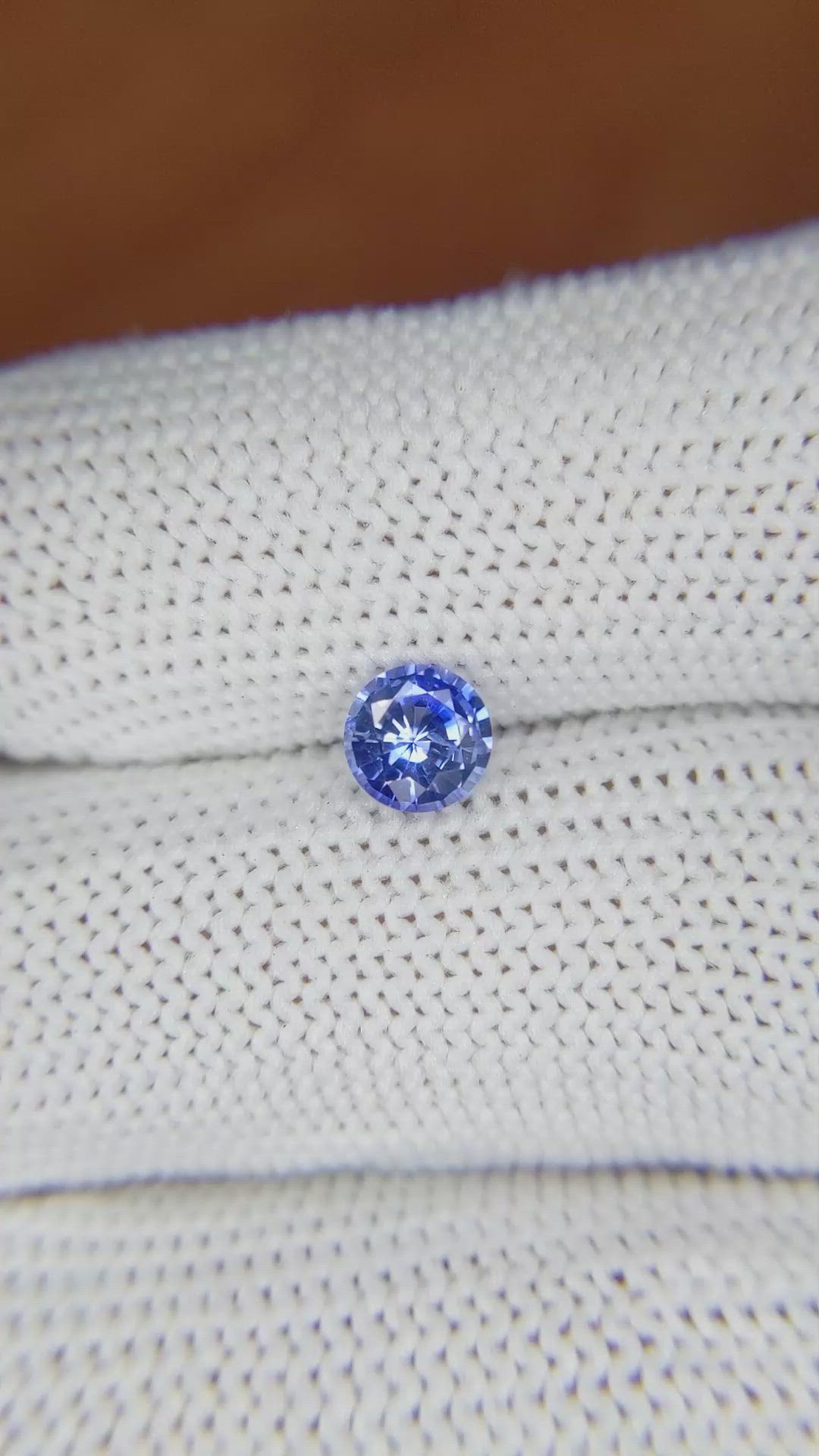 0.71 Ct. Blue Sapphire from Ceylon (Sri Lanka) Size Video