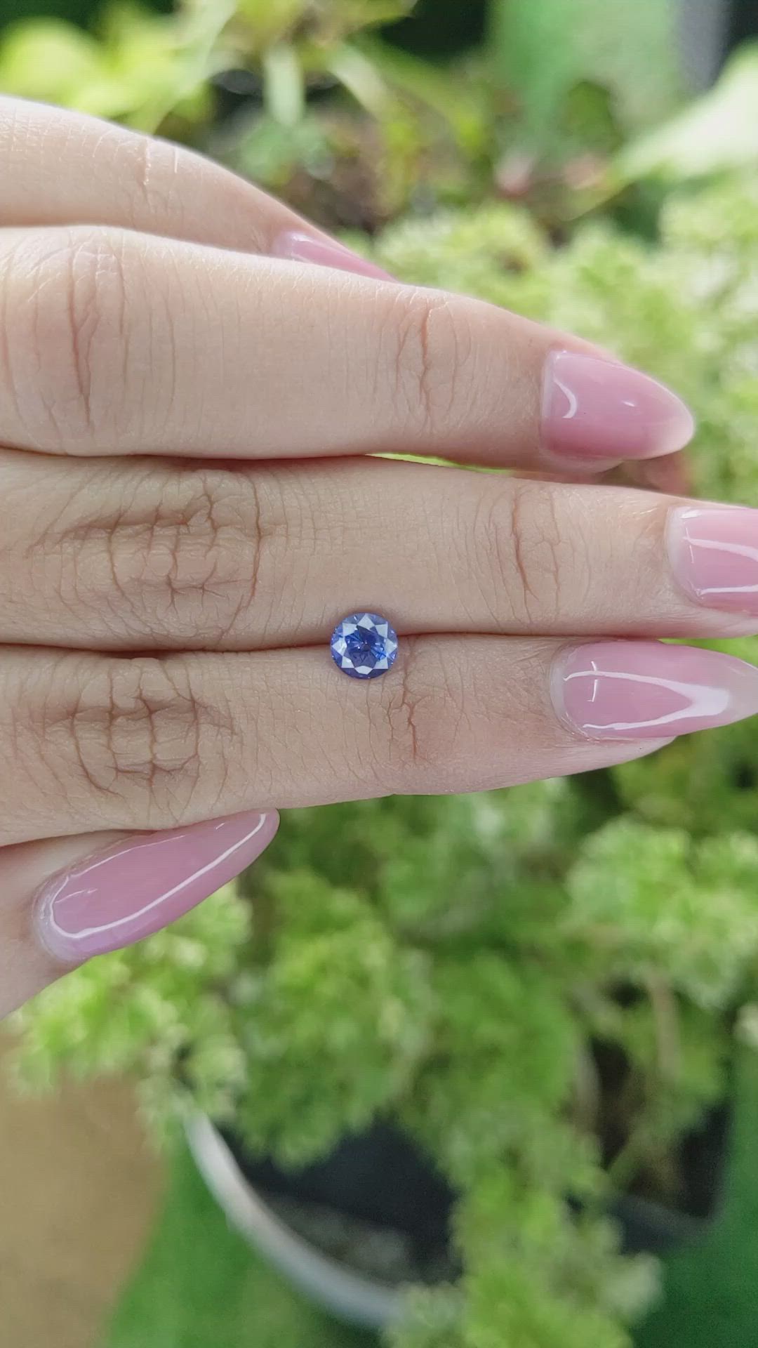 0.83 Ct. Blue Sapphire from Ceylon (Sri Lanka) Size Video