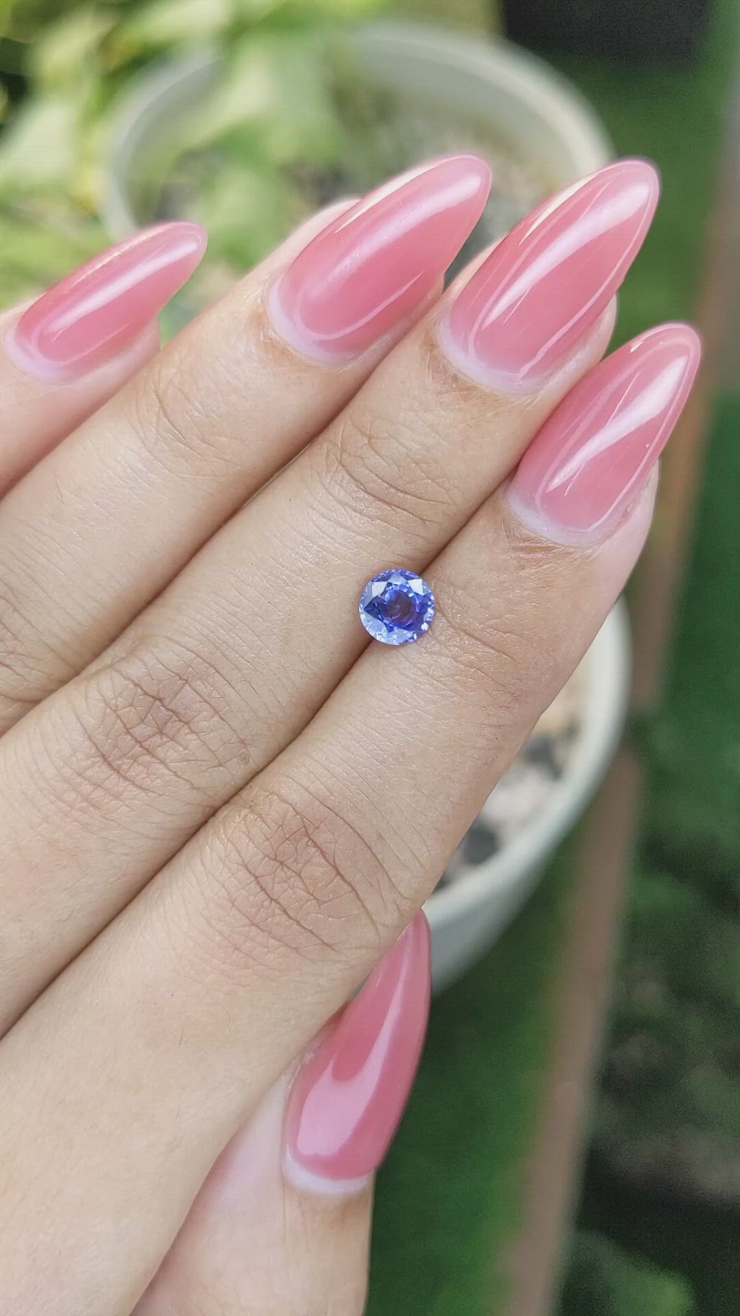 0.80 Ct. Blue Sapphire from Ceylon (Sri Lanka) Size Video