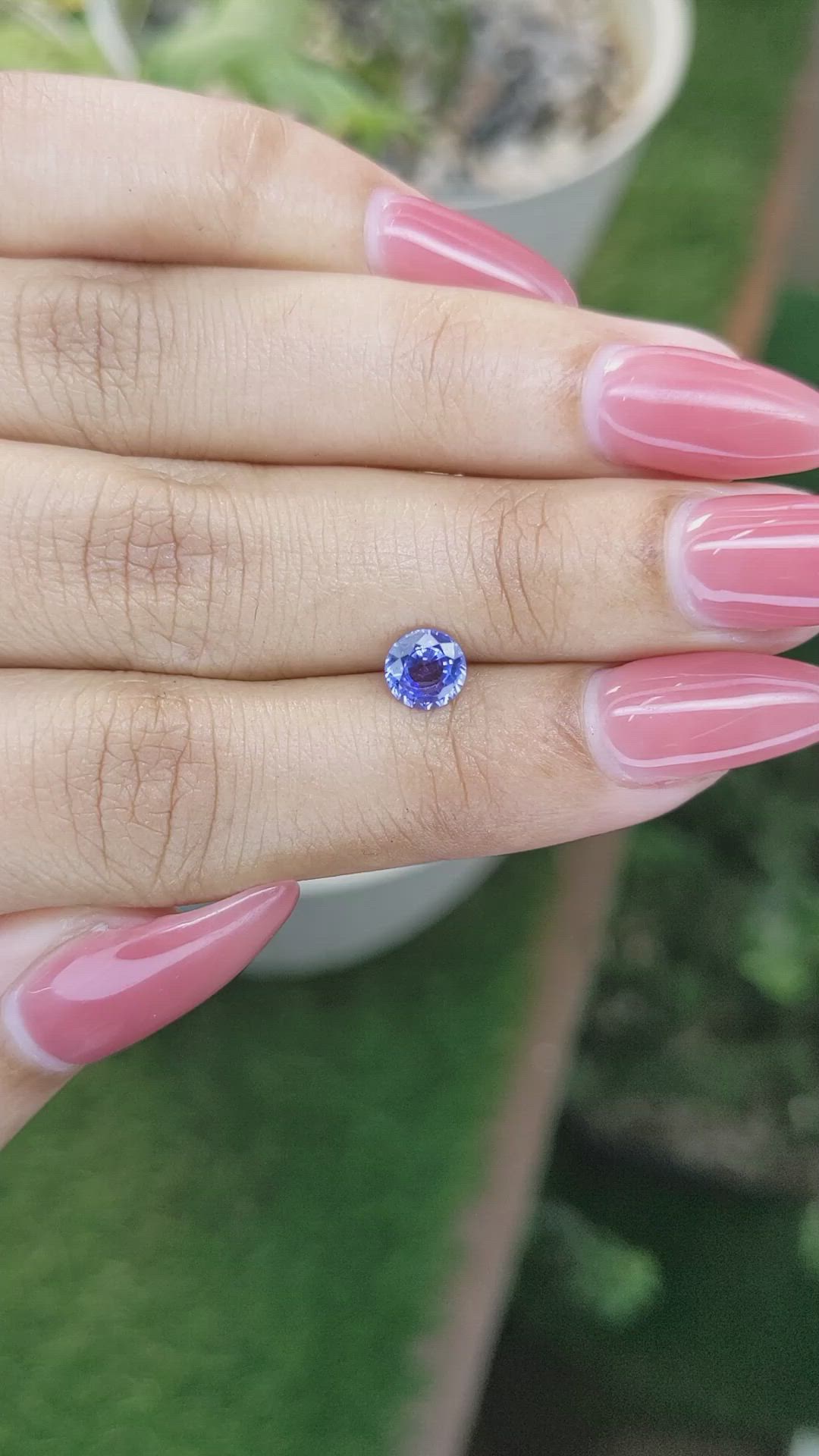 0.80 Ct. Blue Sapphire from Ceylon (Sri Lanka) Size Video