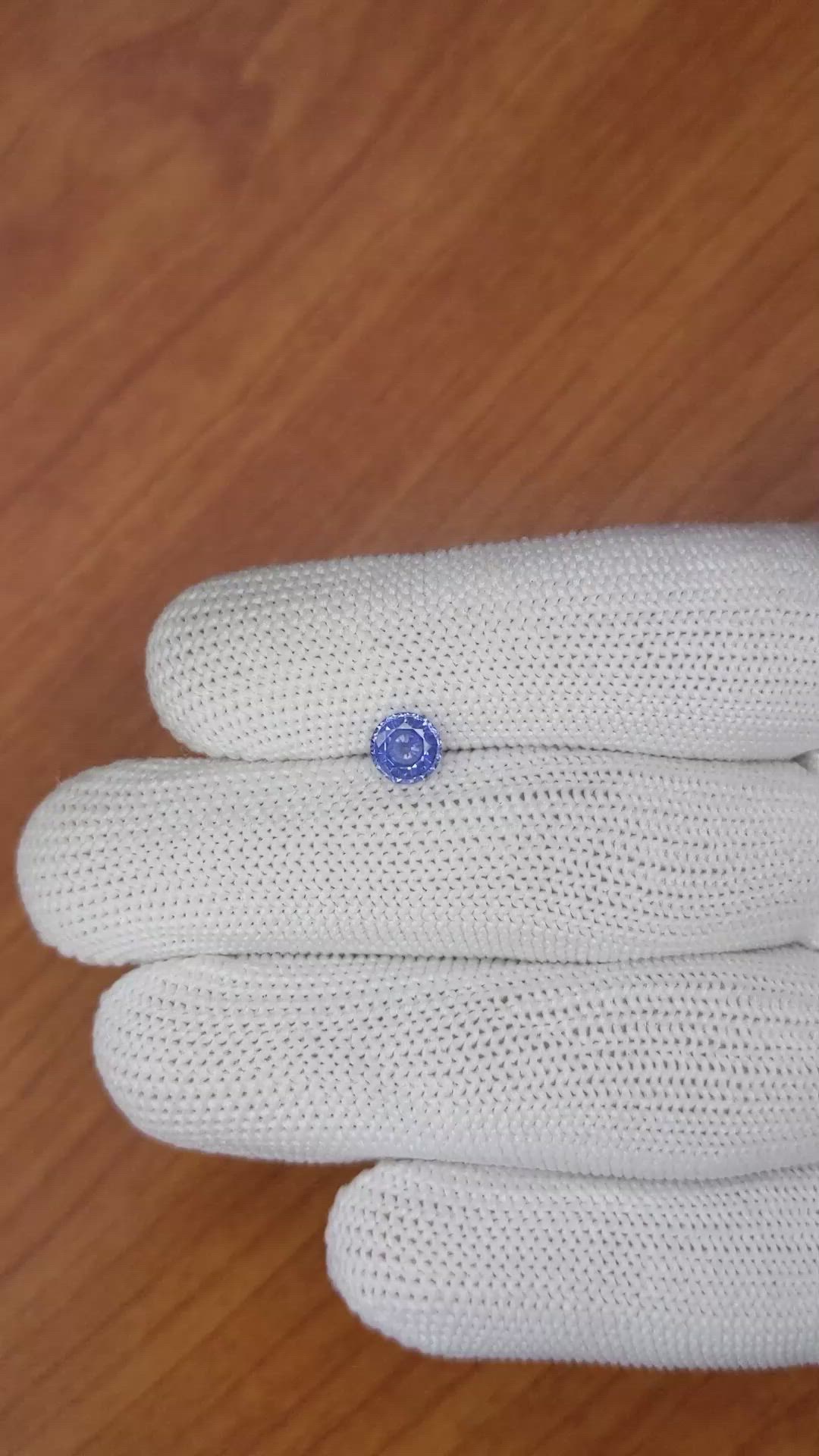 0.80 Ct. Blue Sapphire from Ceylon (Sri Lanka) Size Video